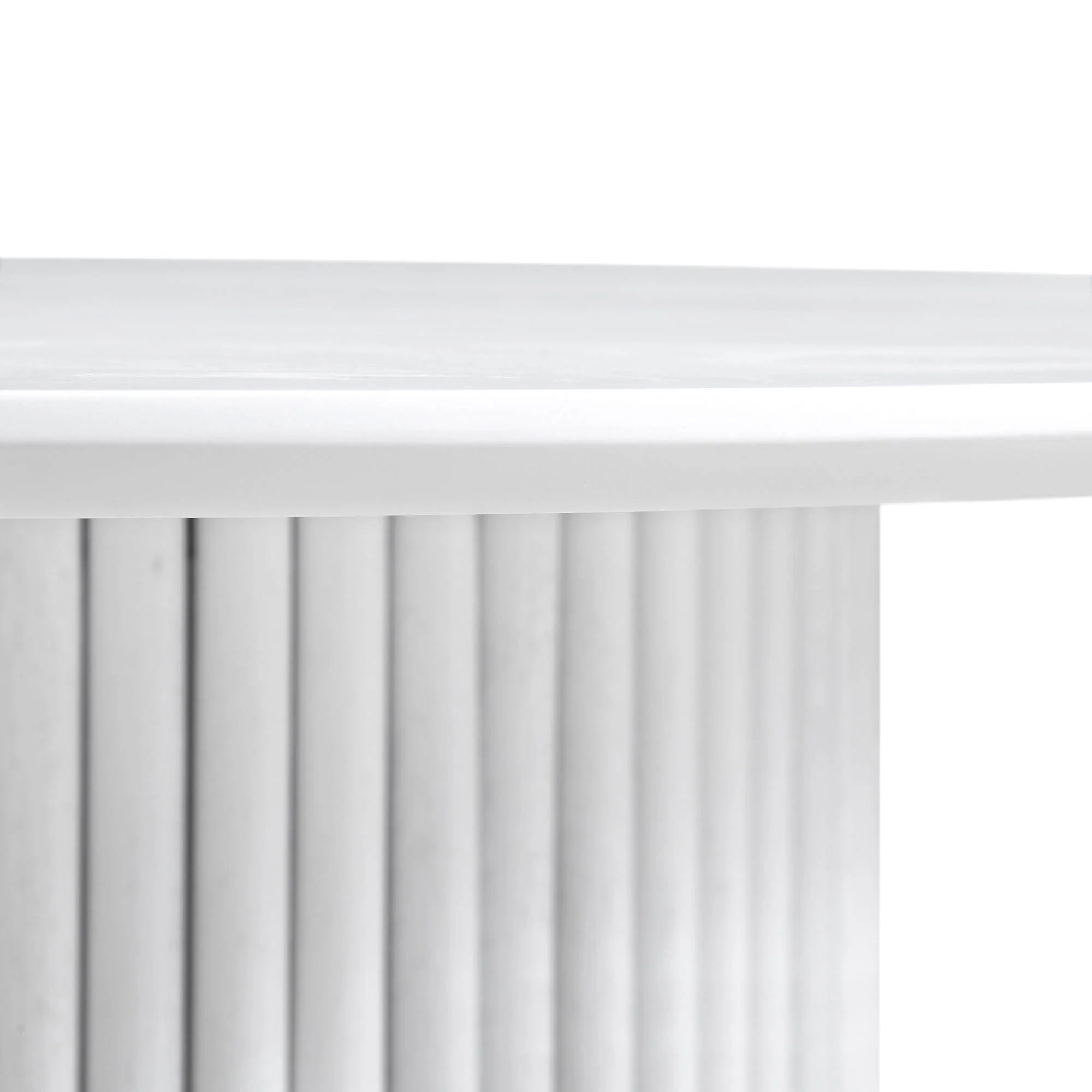 Maru Round Oak Pedestal Coffee Table, Washed White - Image 6