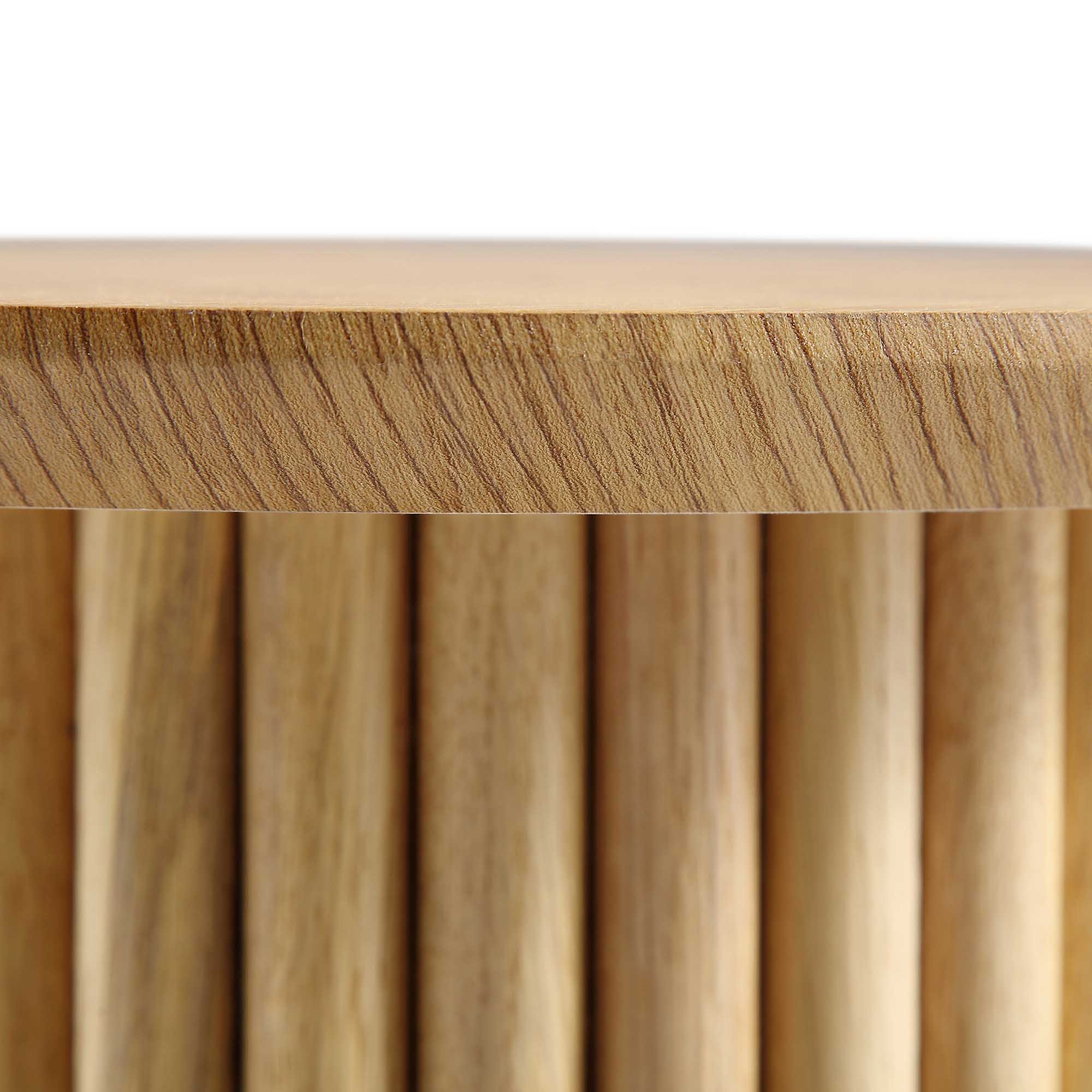Maru Oak Round Side Table, Oak - Image 11
