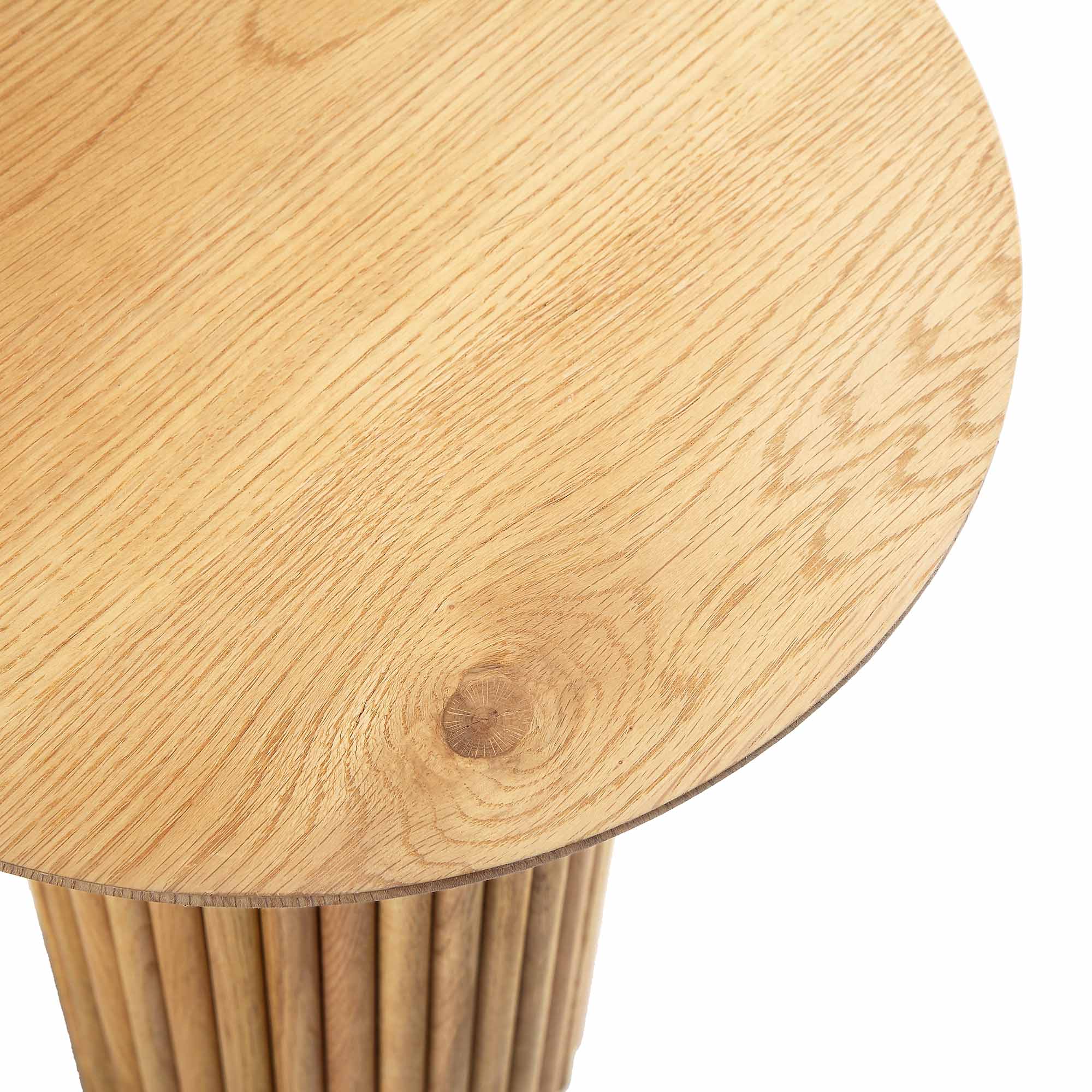 Maru Oak Round Side Table, Oak - Image 8
