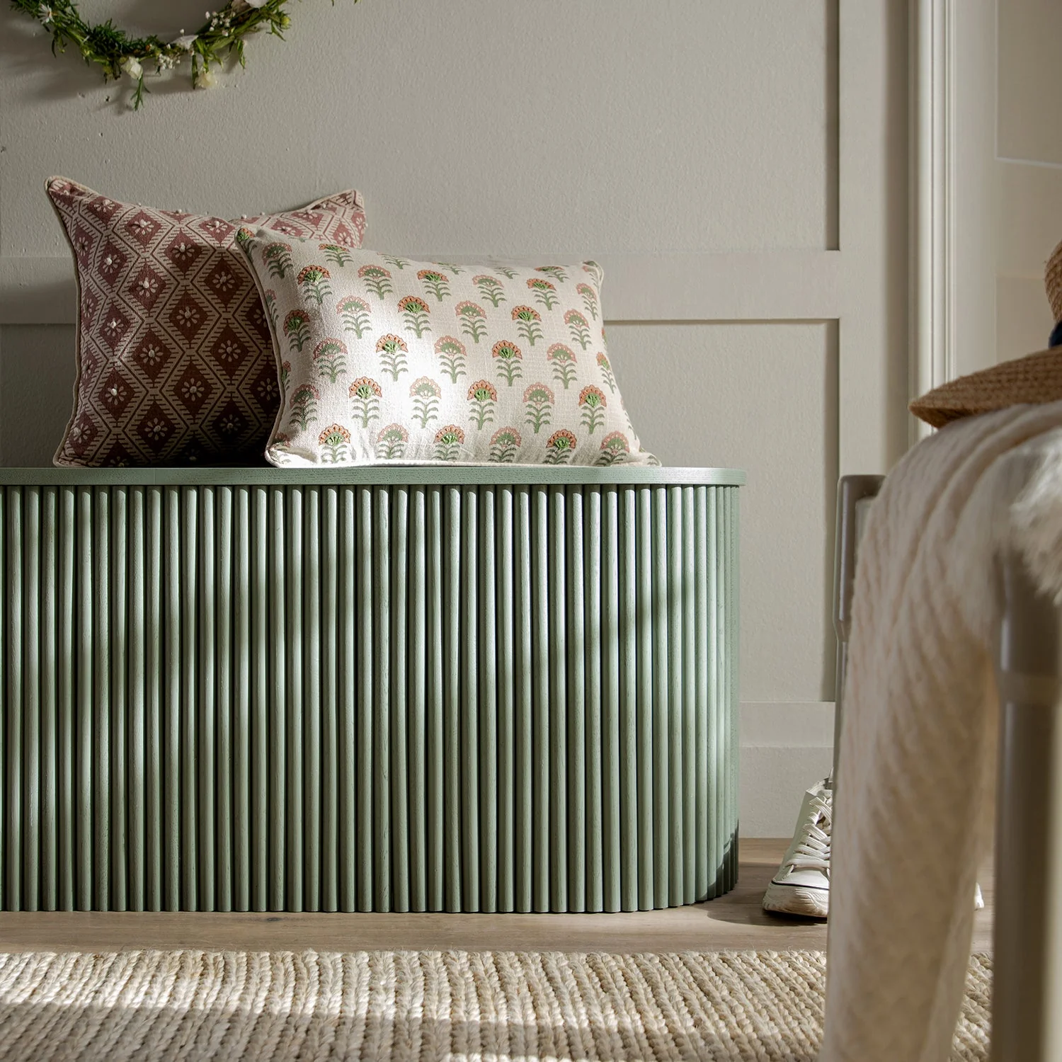 Maru Storage Ottoman Bench, Sage Green - Image 5