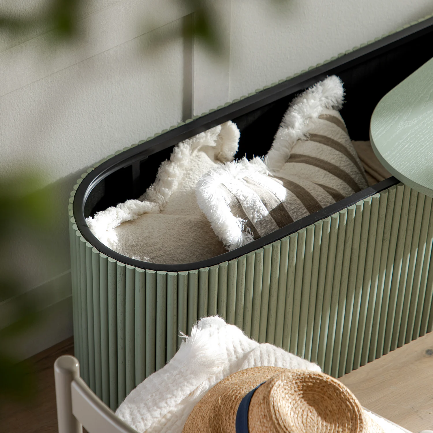 Maru Storage Ottoman Bench, Sage Green - Image 7