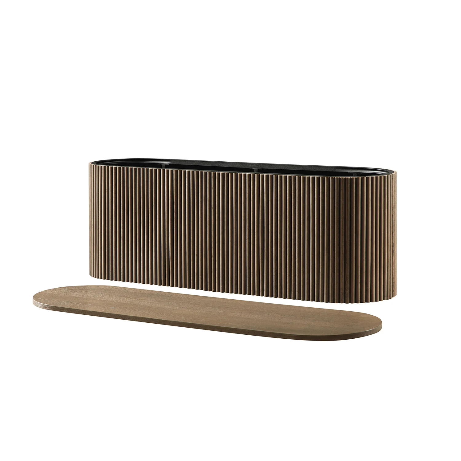 Maru Storage Ottoman Bench, Silver Oak - Image 4