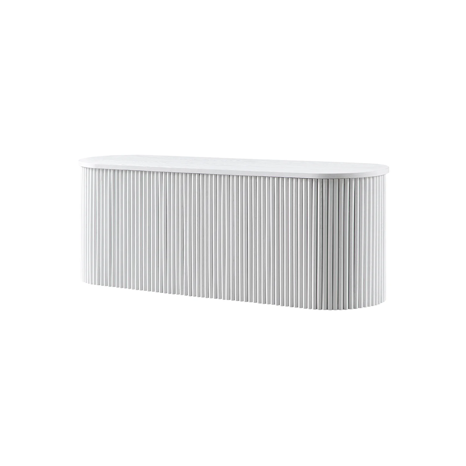 Maru Storage Ottoman Bench, Washed White - Image 2