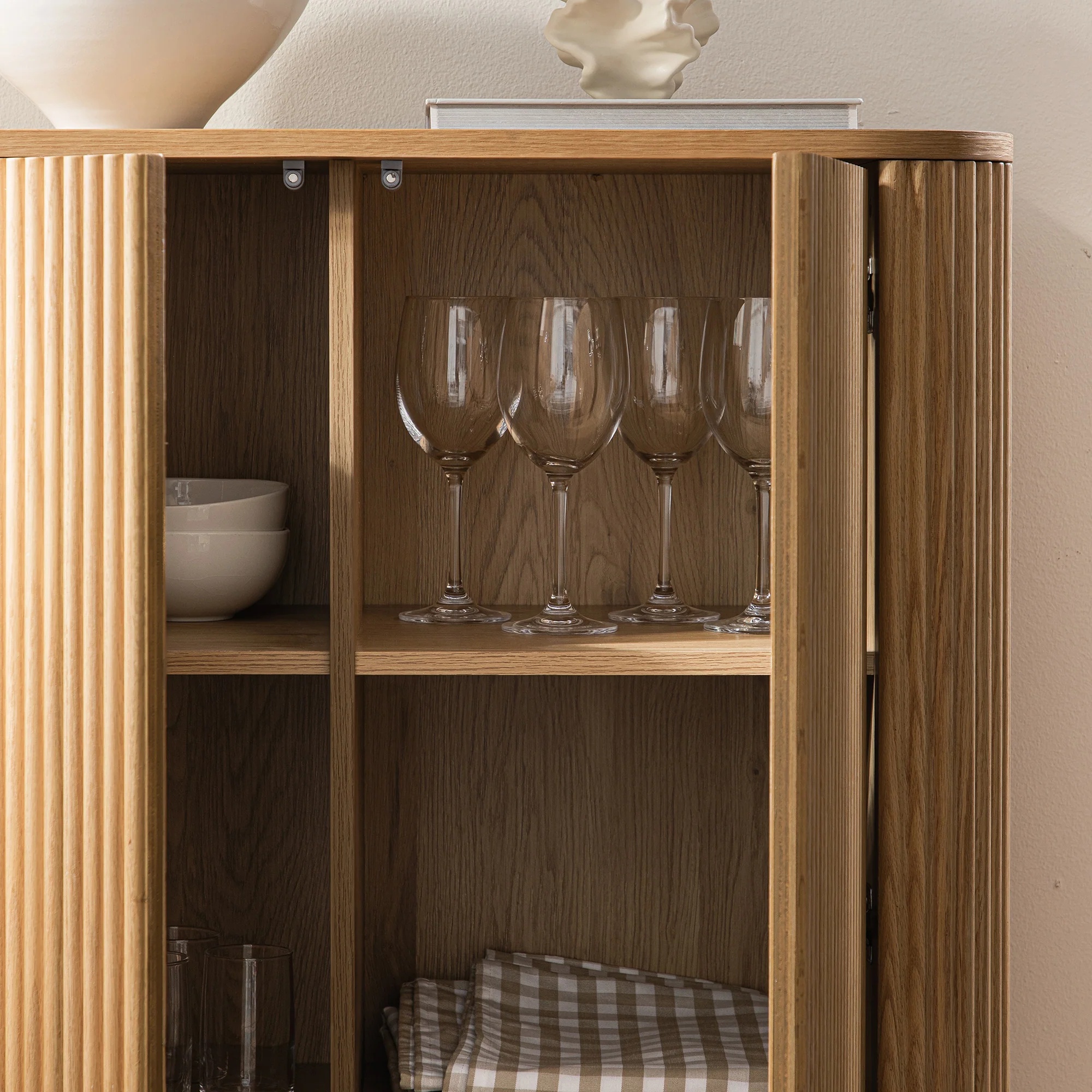 Maru Tall Cabinet, Oak - Image 5