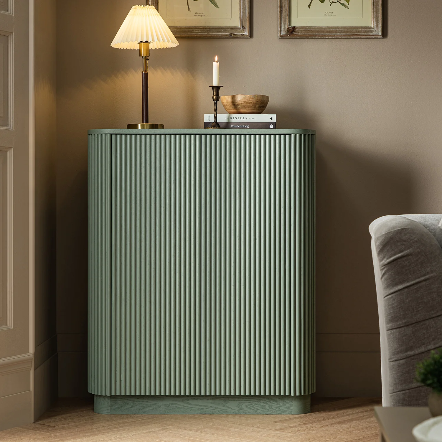 Maru Tall Cabinet, Sage Green - Image 2