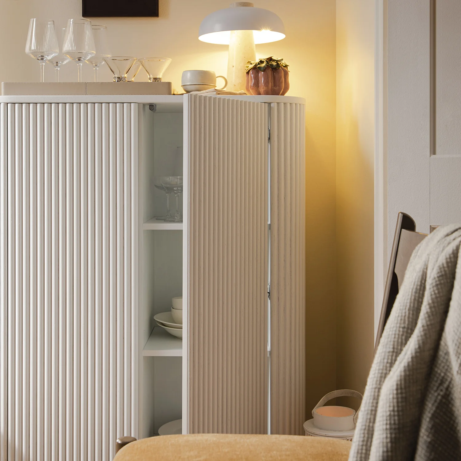 Maru Tall Cabinet, Washed White - Image 5