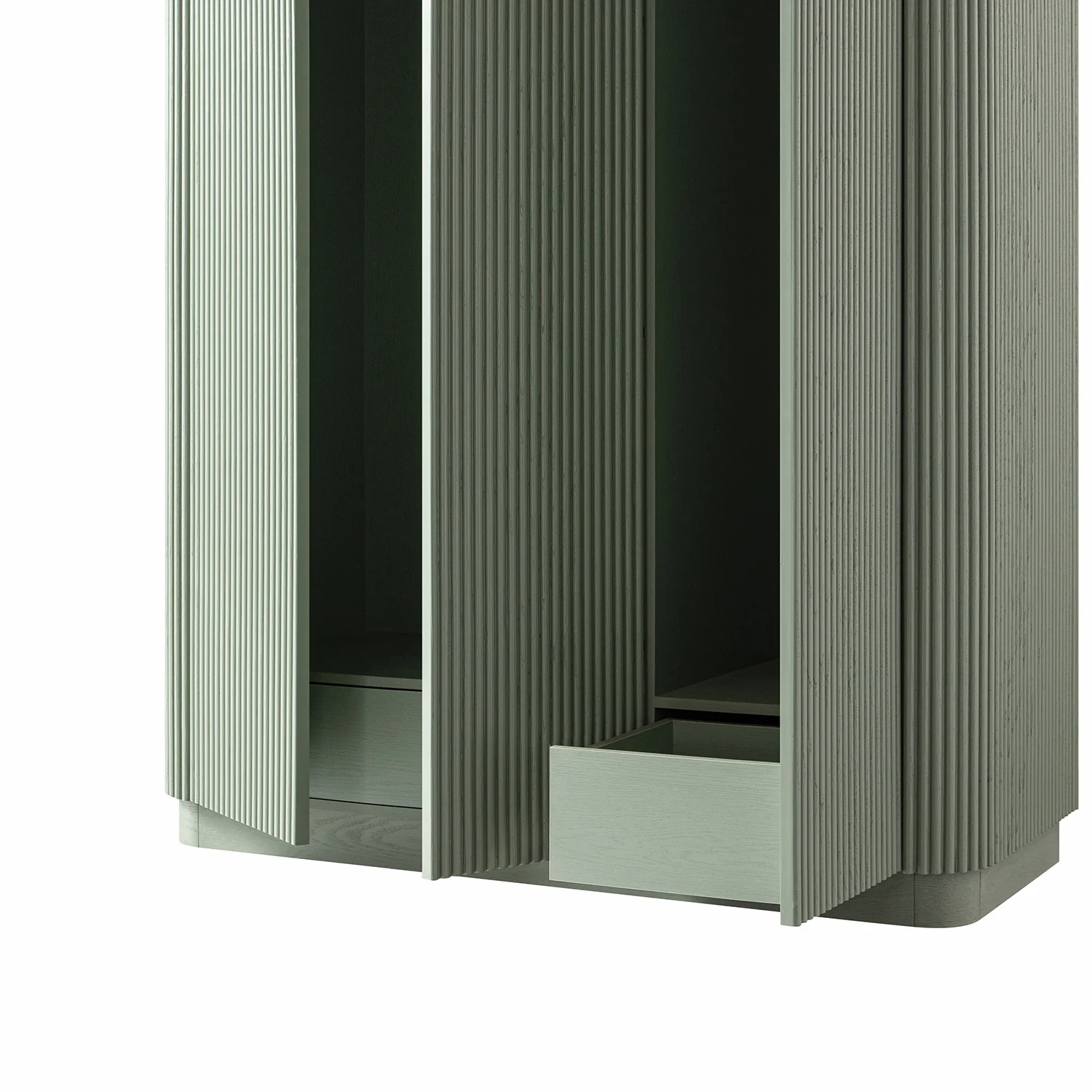 Maru Triple Wardrobe, Sage Green - Image 15