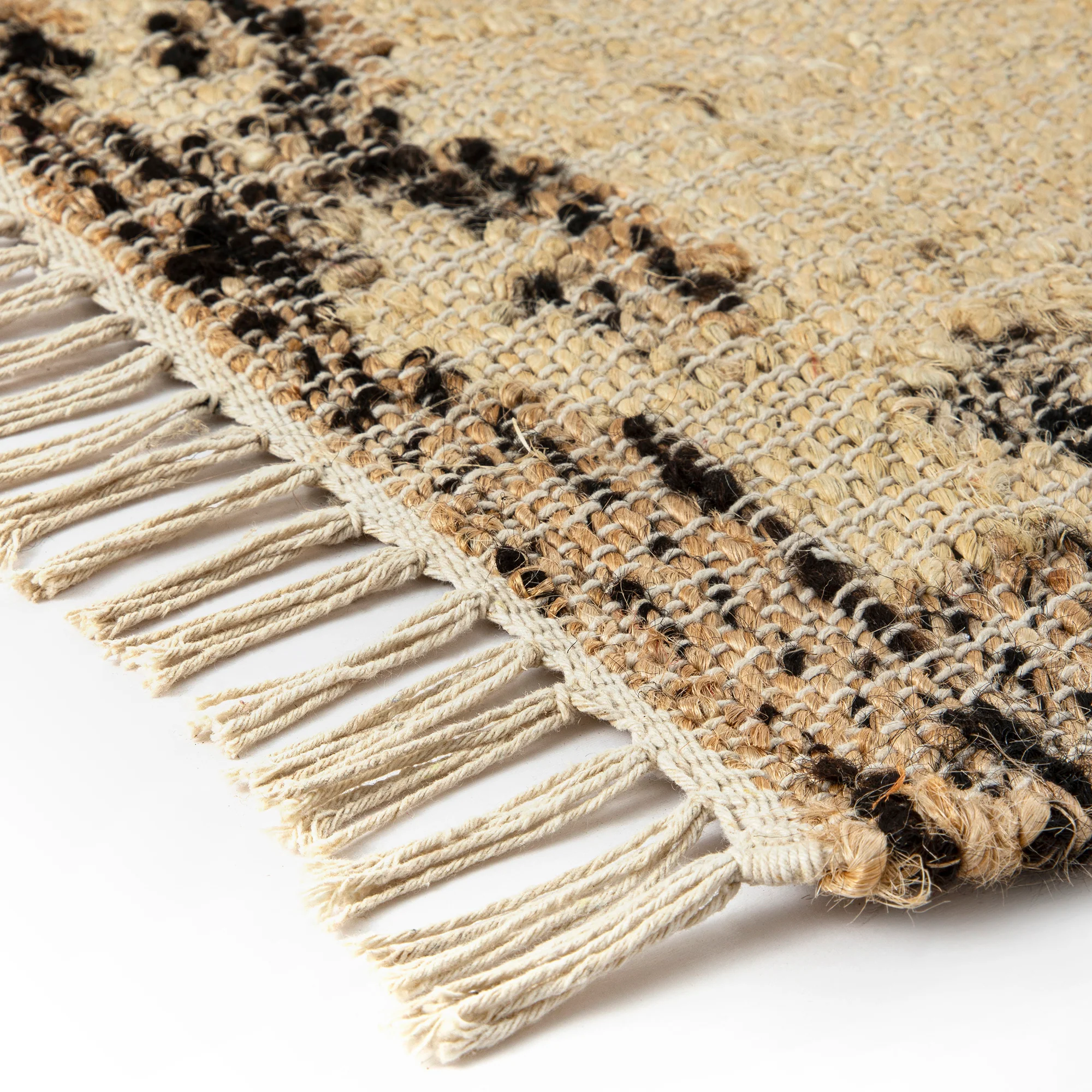 Matalya Kilim Handwoven Wool & Jute Cream Rug - Image 7