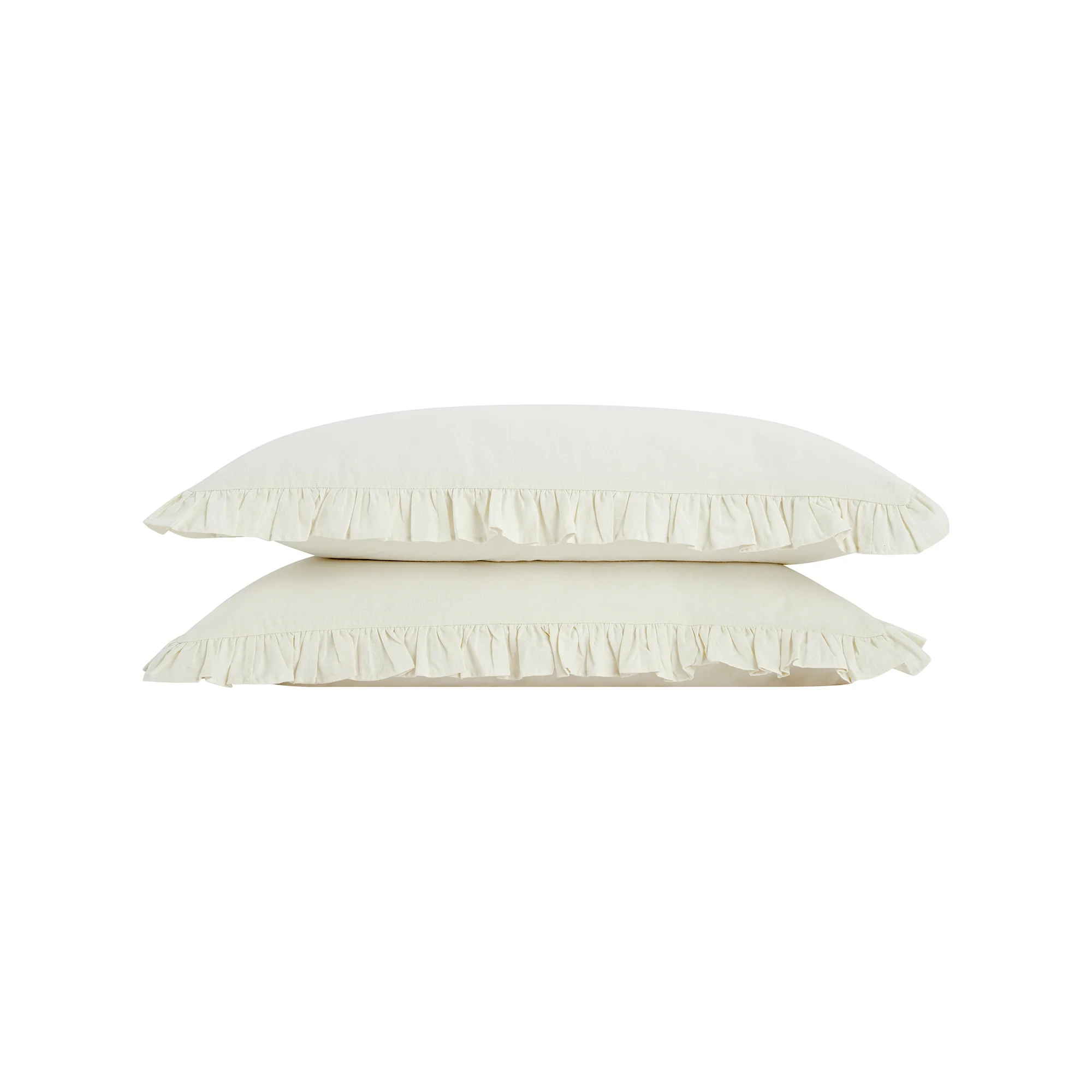 Matilda Cream Ruffle Linen Blend Duvet Set - Image 9