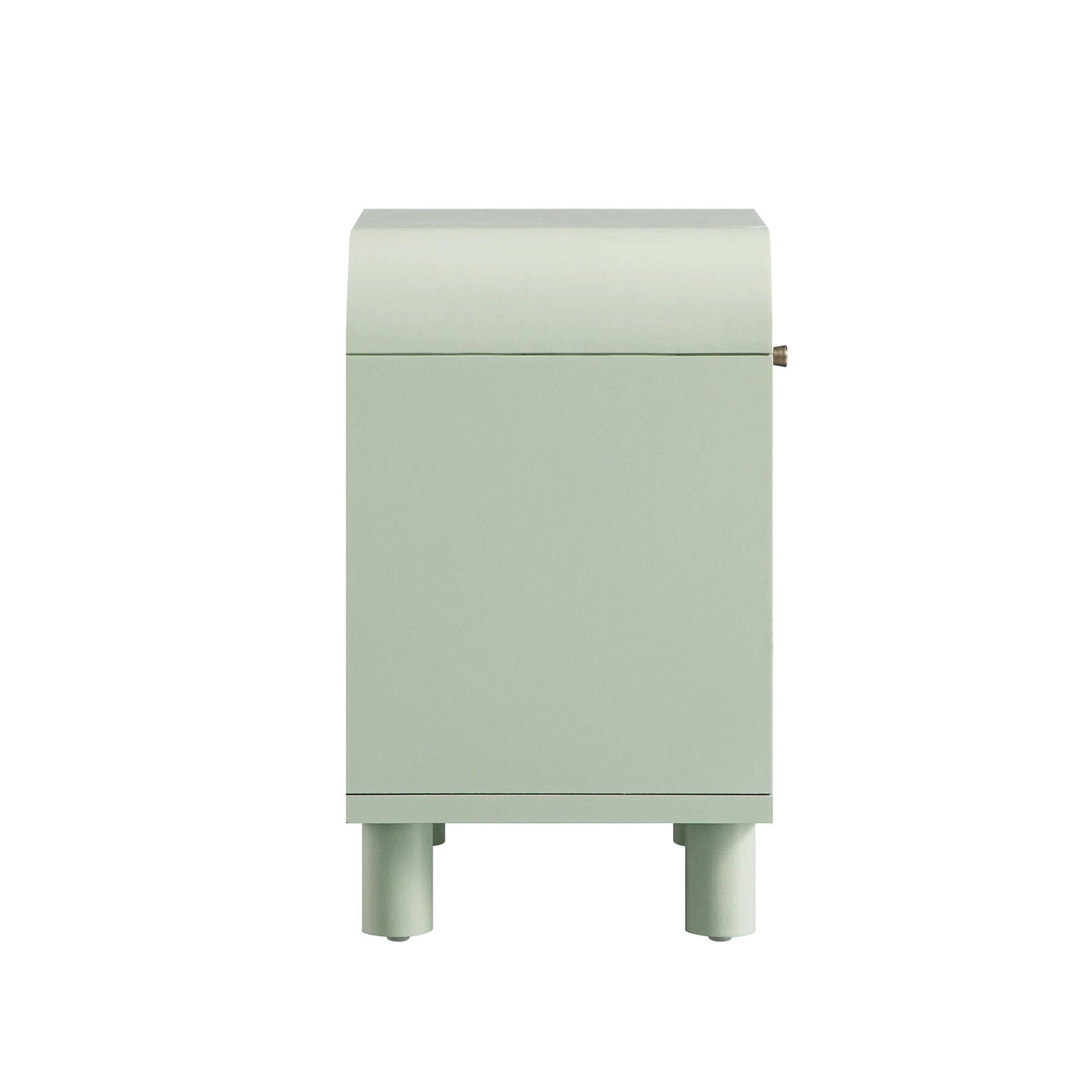 Maude 1 Drawer Bedside Table, Muted Pistachio Ash with Raffia - Image 10
