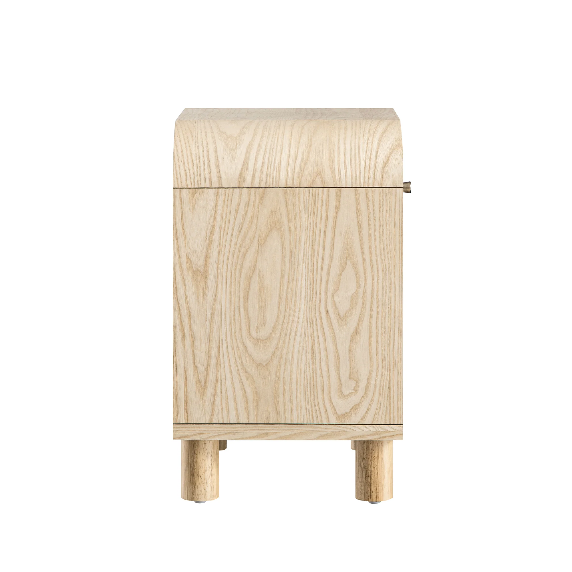 Maude 1 Drawer Bedside Table, Natural Ash with Raffia - Image 10