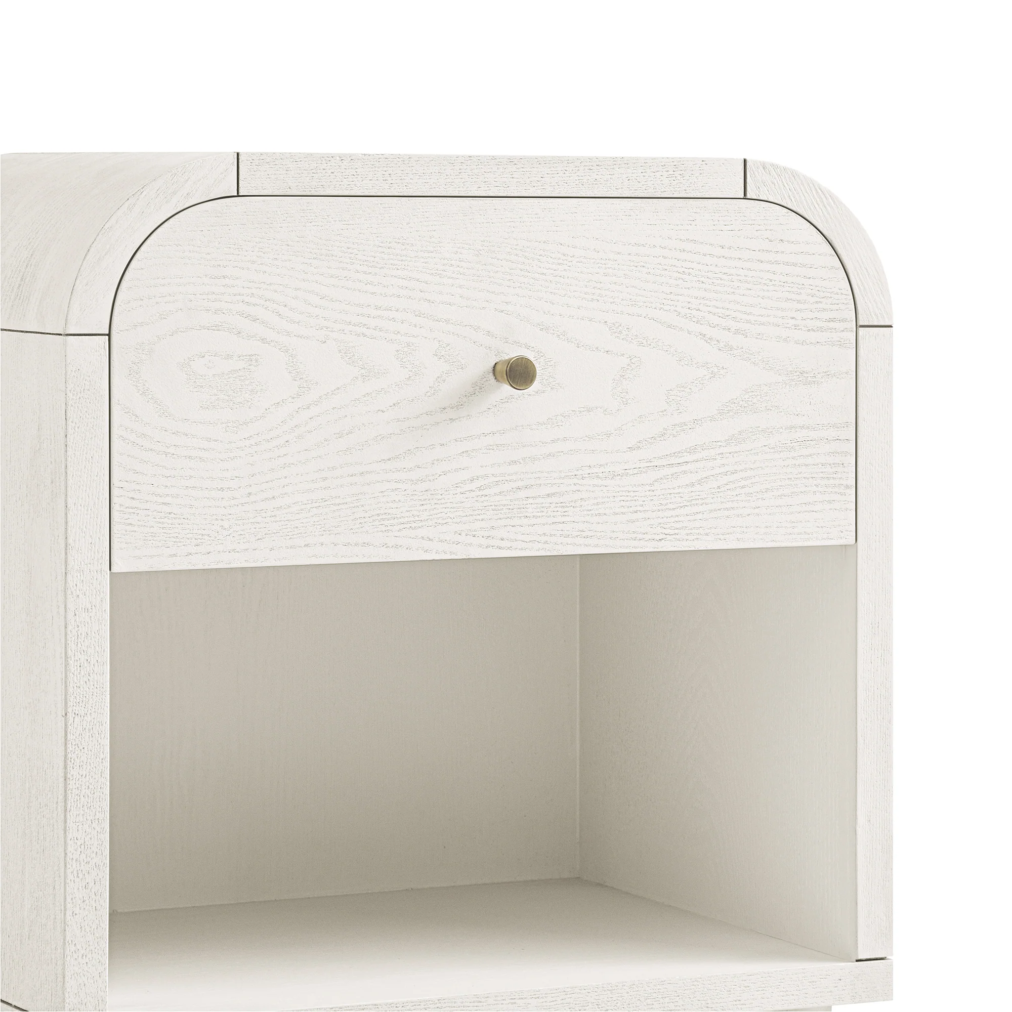 Maude 1 Drawer Bedside Table, Washed White Ash - Image 12