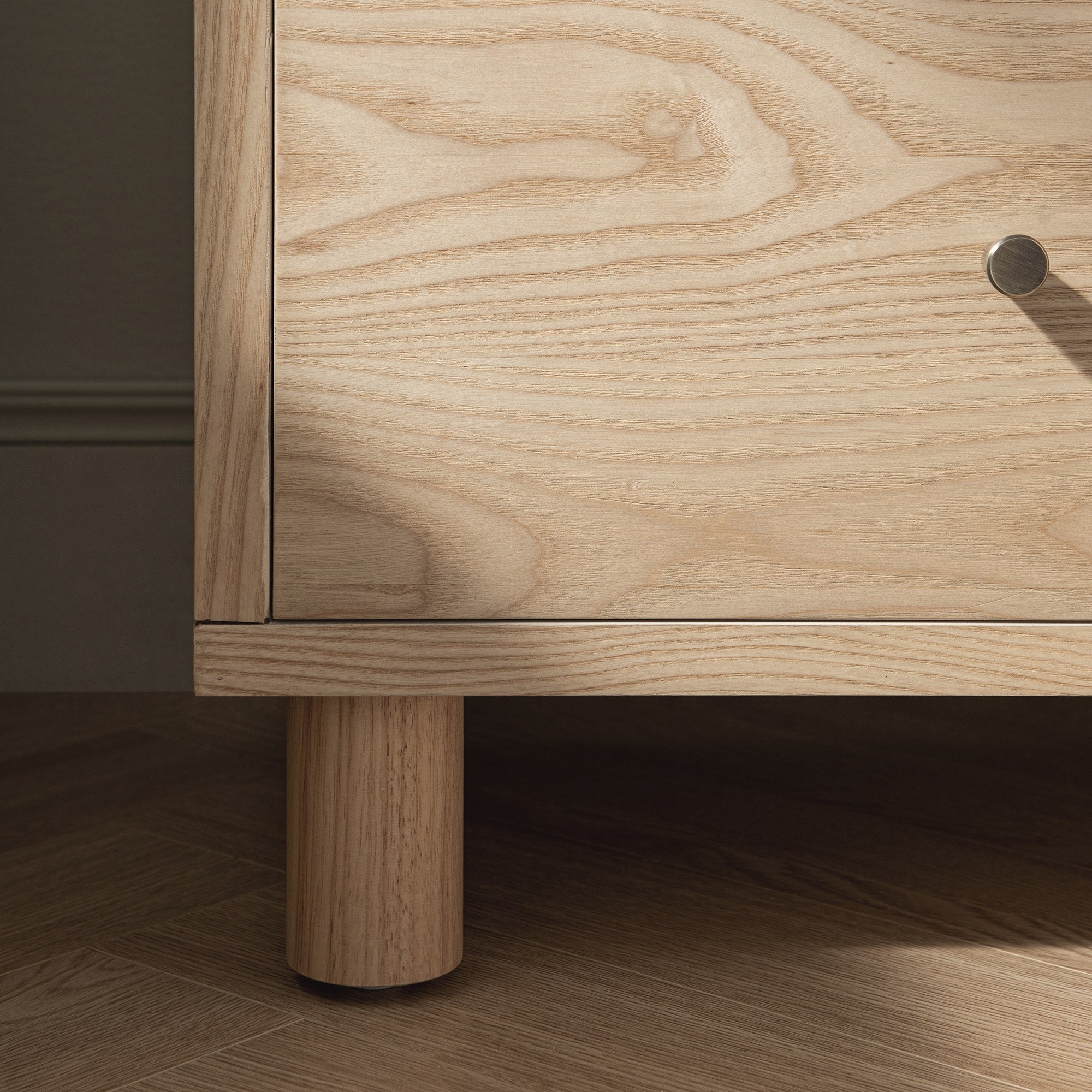 Maude 2 Drawer Bedside Table, Natural Ash - Image 5