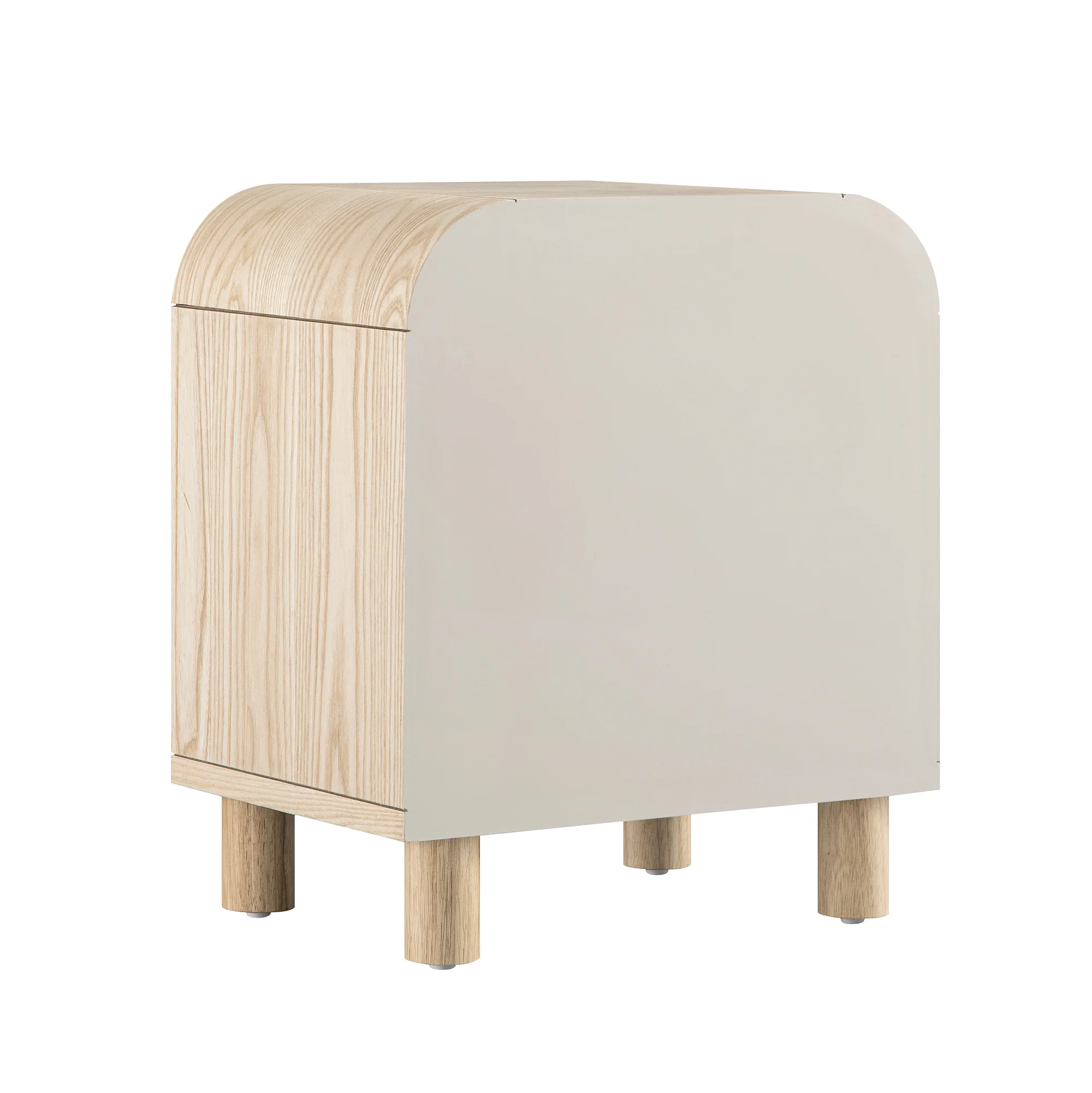 Maude 2 Drawer Bedside Table, Natural Ash with Raffia - Image 10