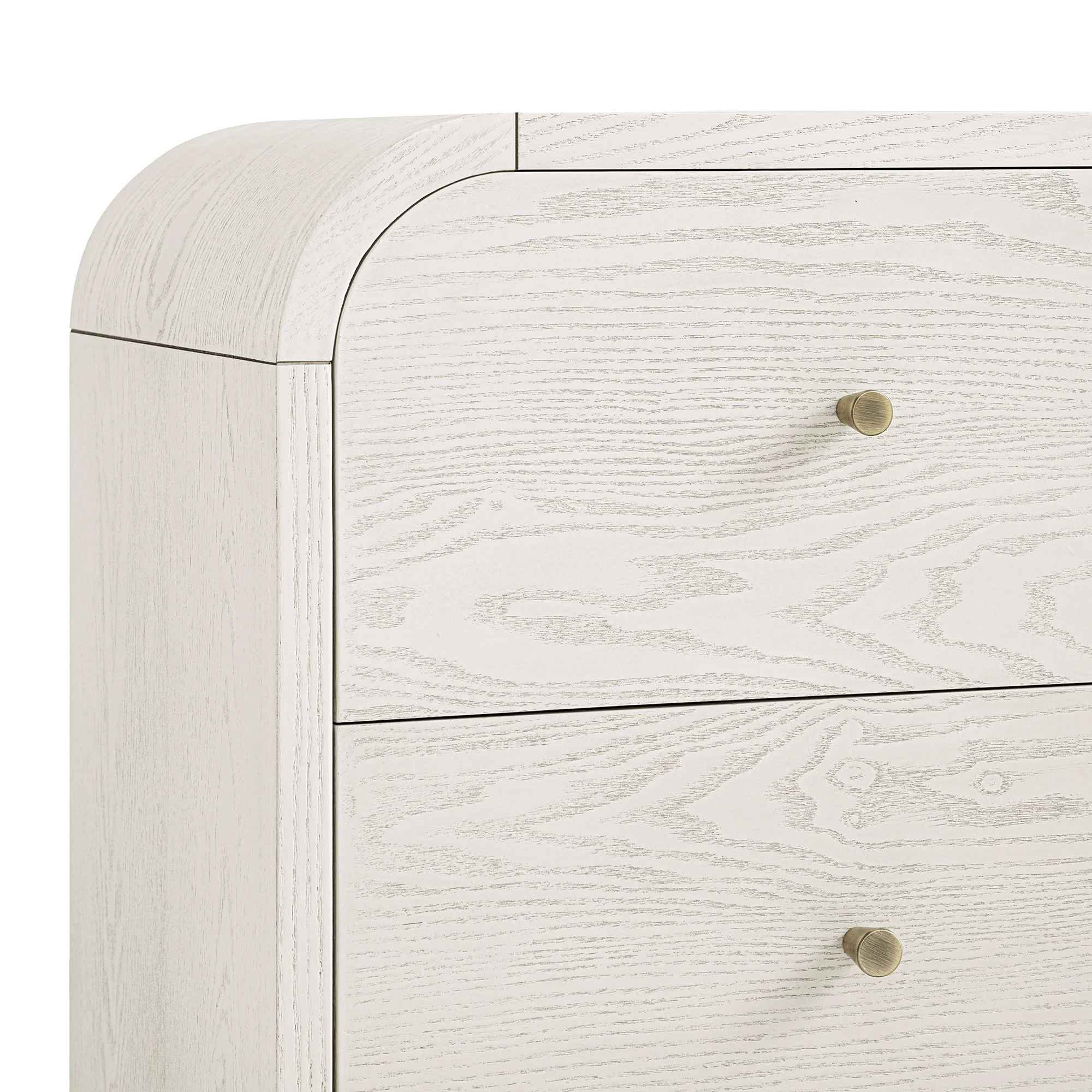 Maude 2 Drawer Bedside Table, Washed White Ash - Image 12