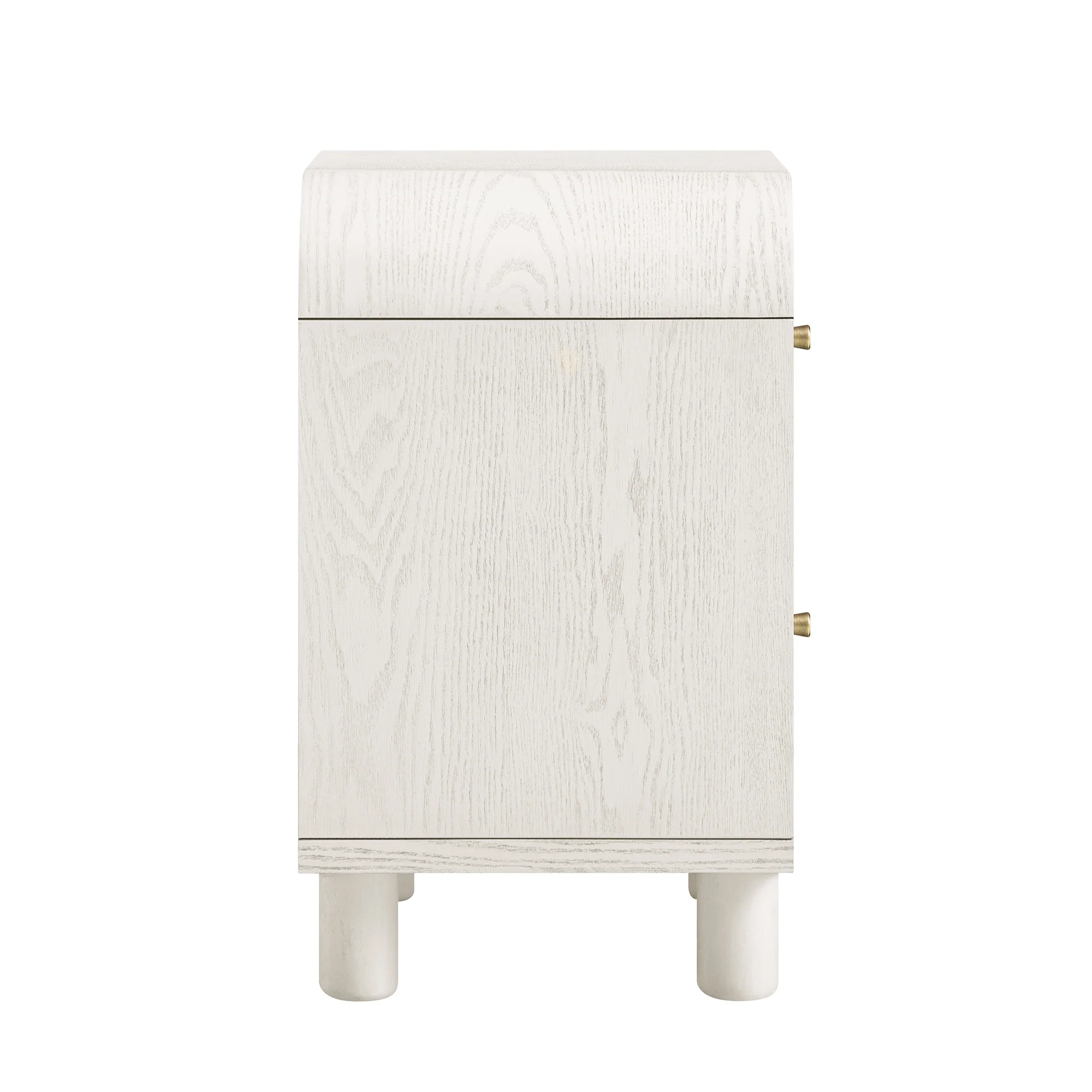 Maude 2 Drawer Bedside Table, Washed White Ash with Raffia - Image 11
