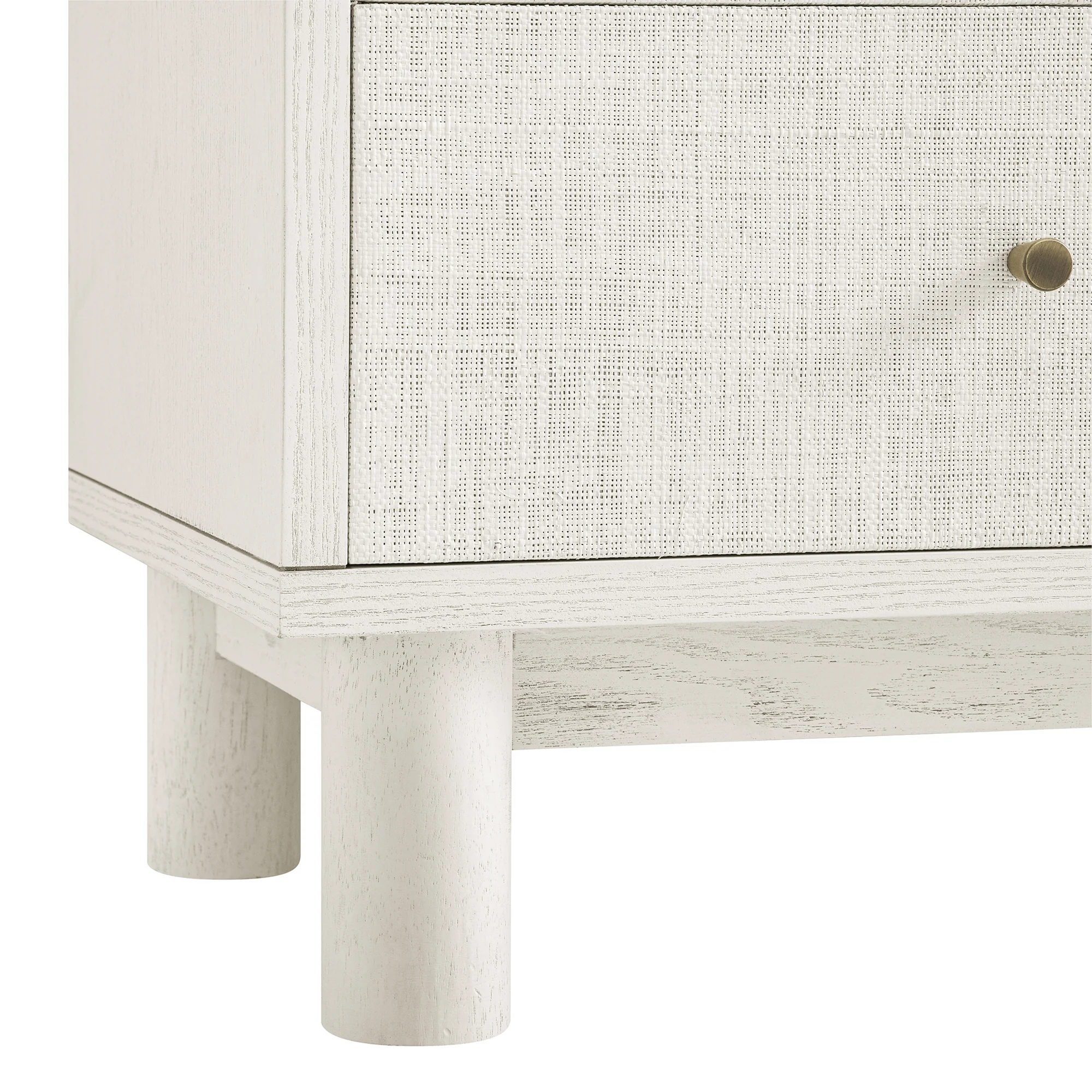 Maude 9 Drawer Chest, Washed White Ash with Raffia - Image 17