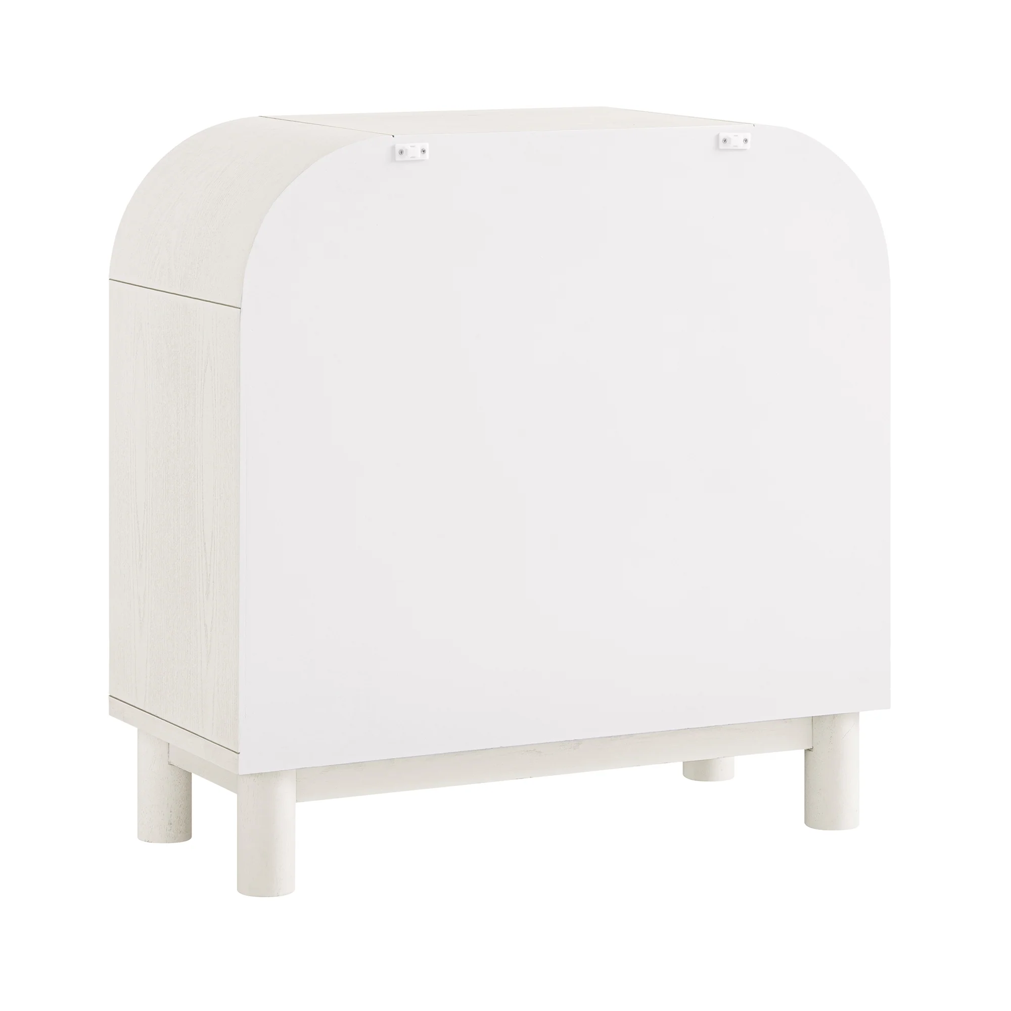 Maude Chest of 3 Drawers, Washed White Ash with Raffia - Image 11