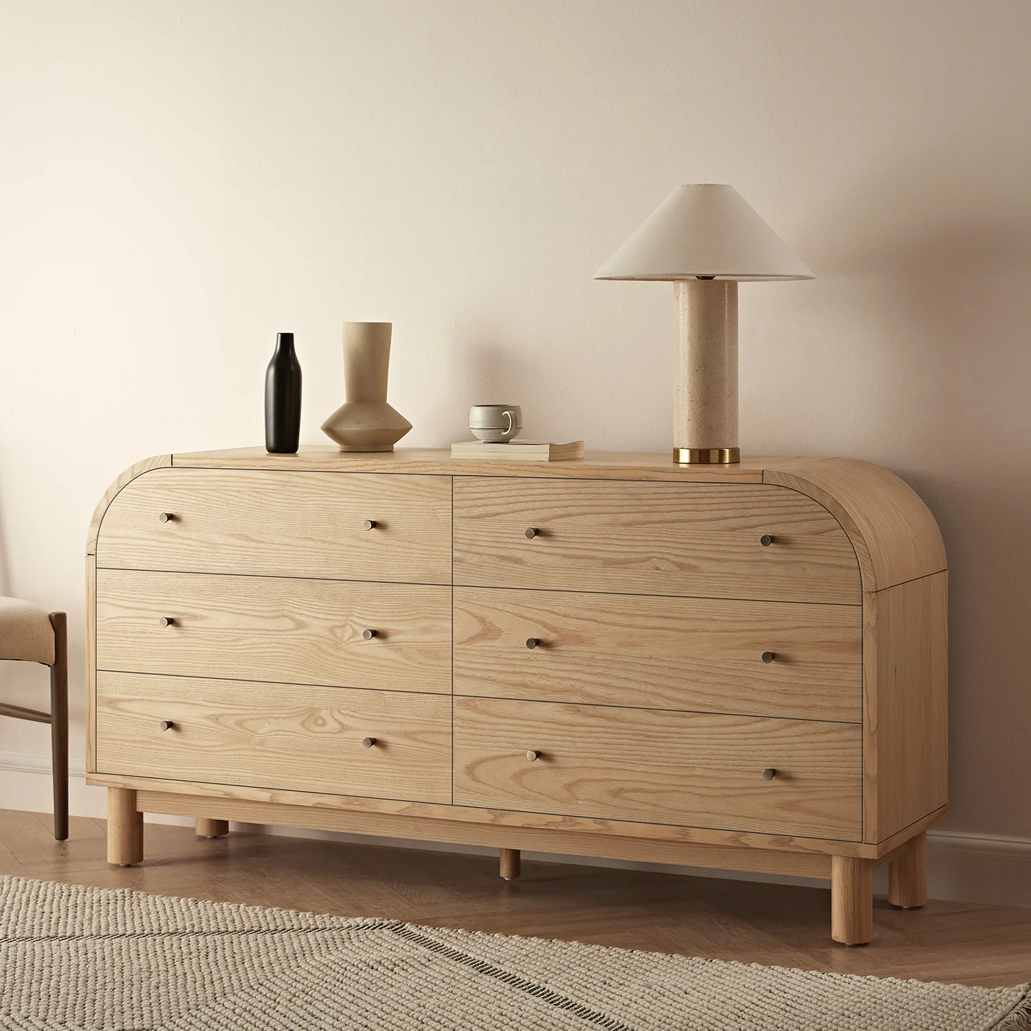 Maude Chest of 6 Drawers, Natural Ash - Image 2