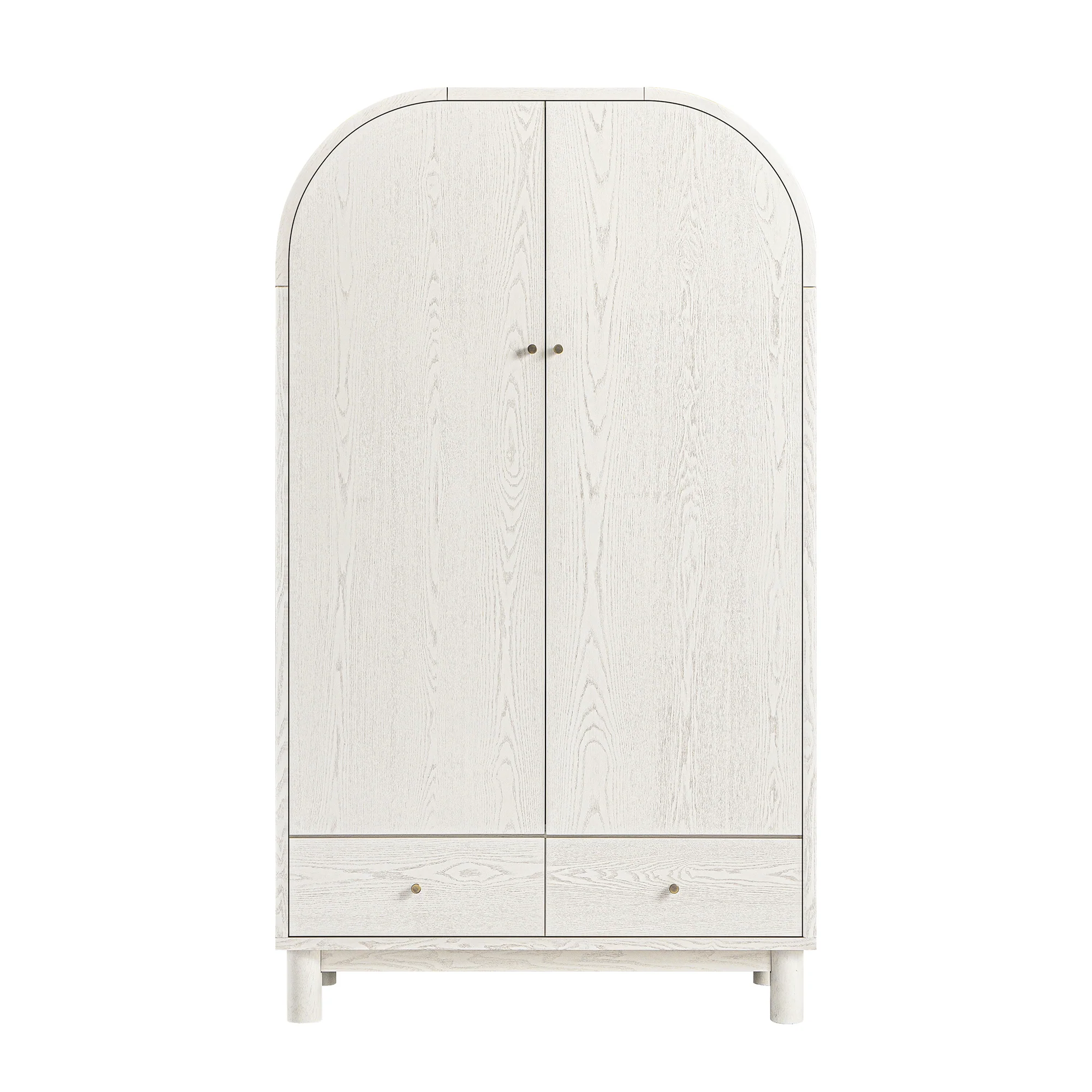 Maude Double Wardrobe, Washed White Ash - Image 8