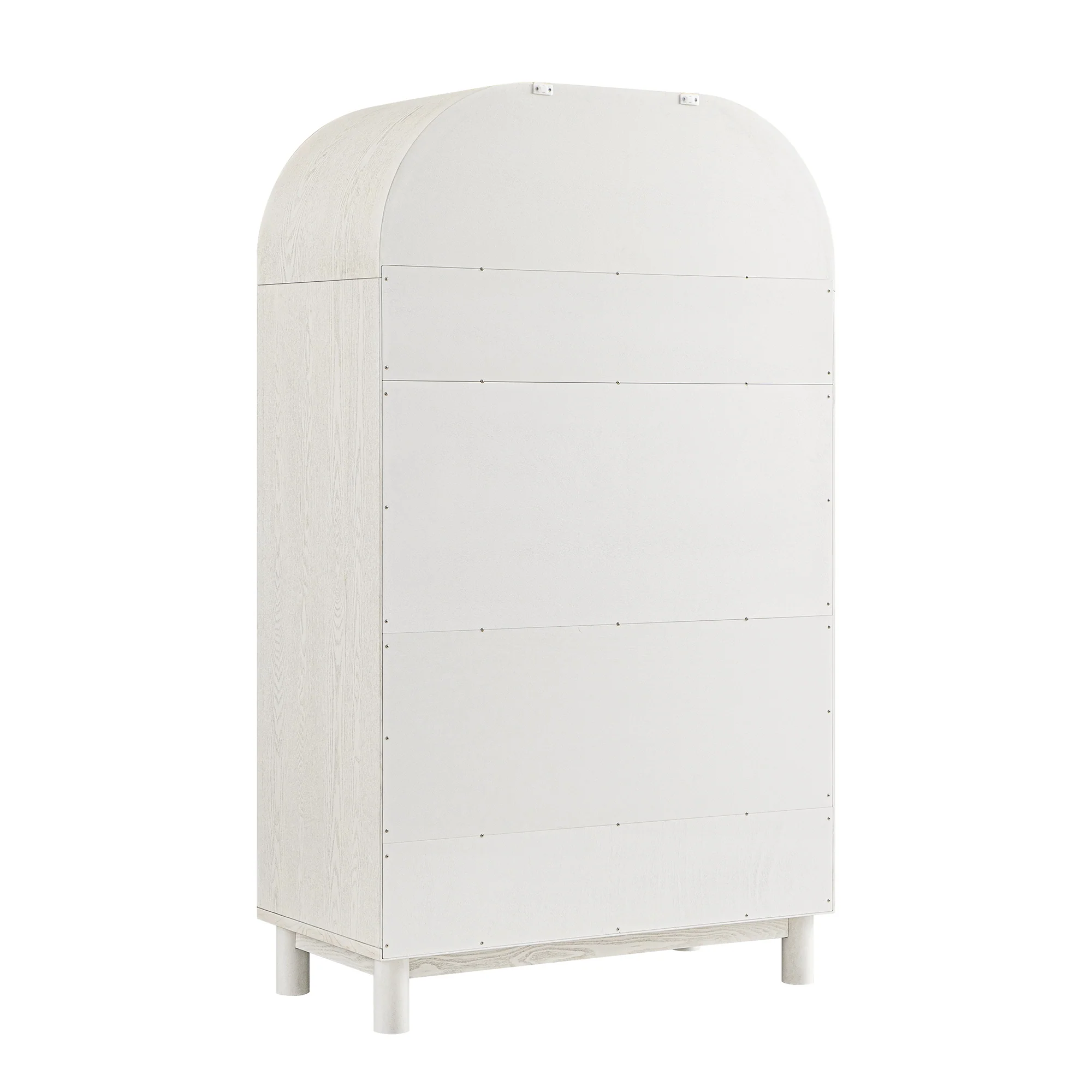 Maude Double Wardrobe, Washed White Ash with Raffia - Image 16
