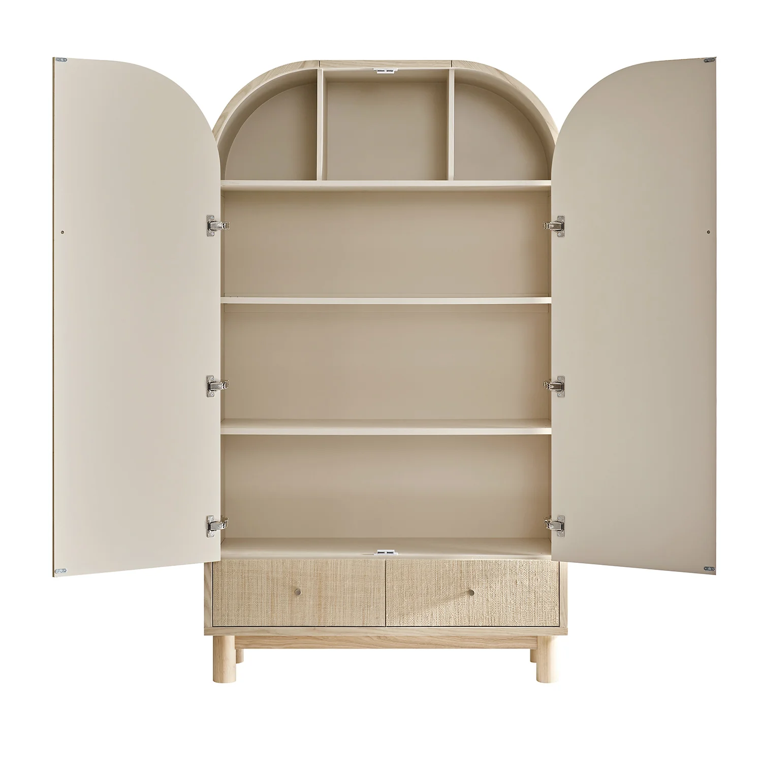 Maude Large Storage Cabinet, Natural Ash with Raffia - Image 11