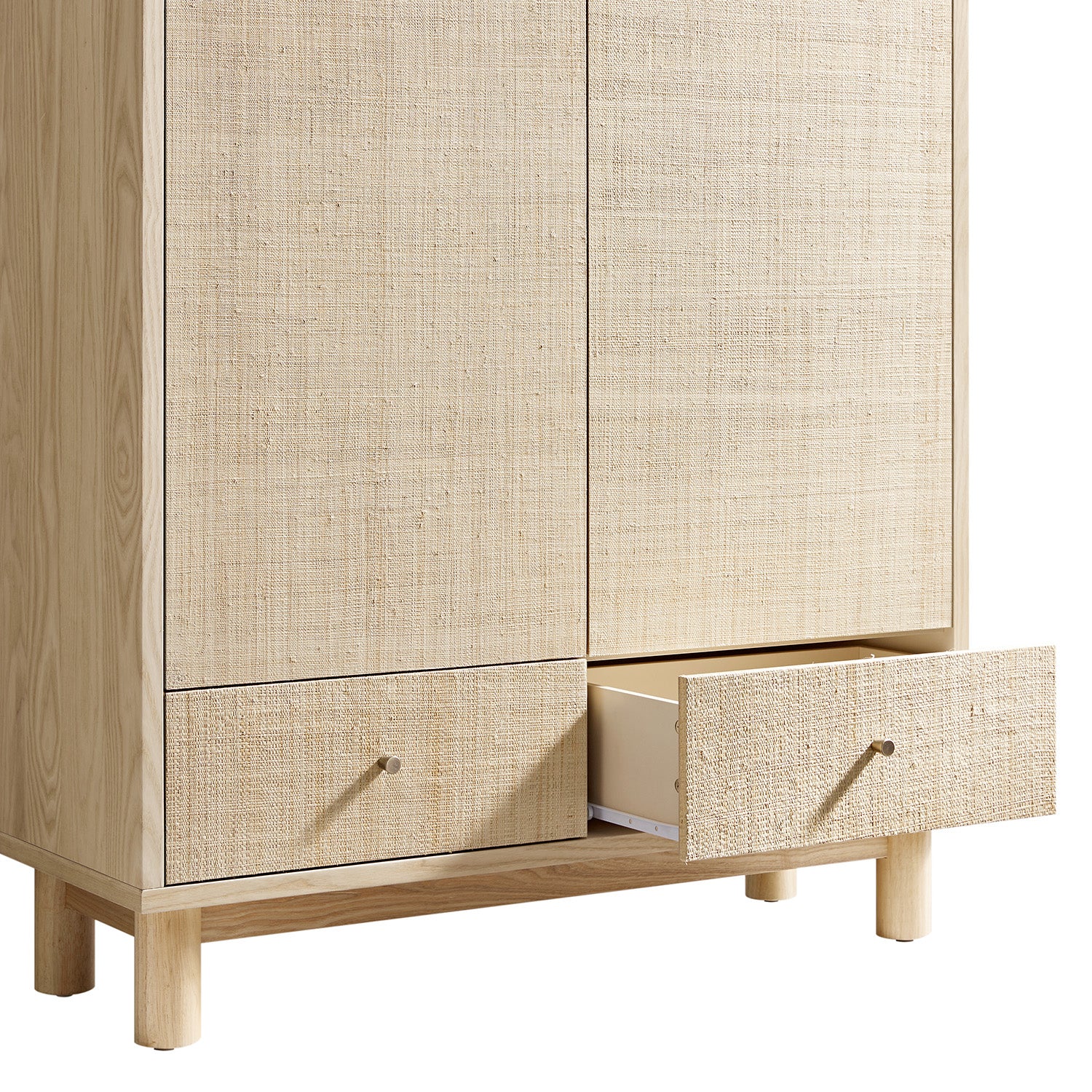 Maude Large Storage Cabinet, Natural Ash with Raffia - Image 16