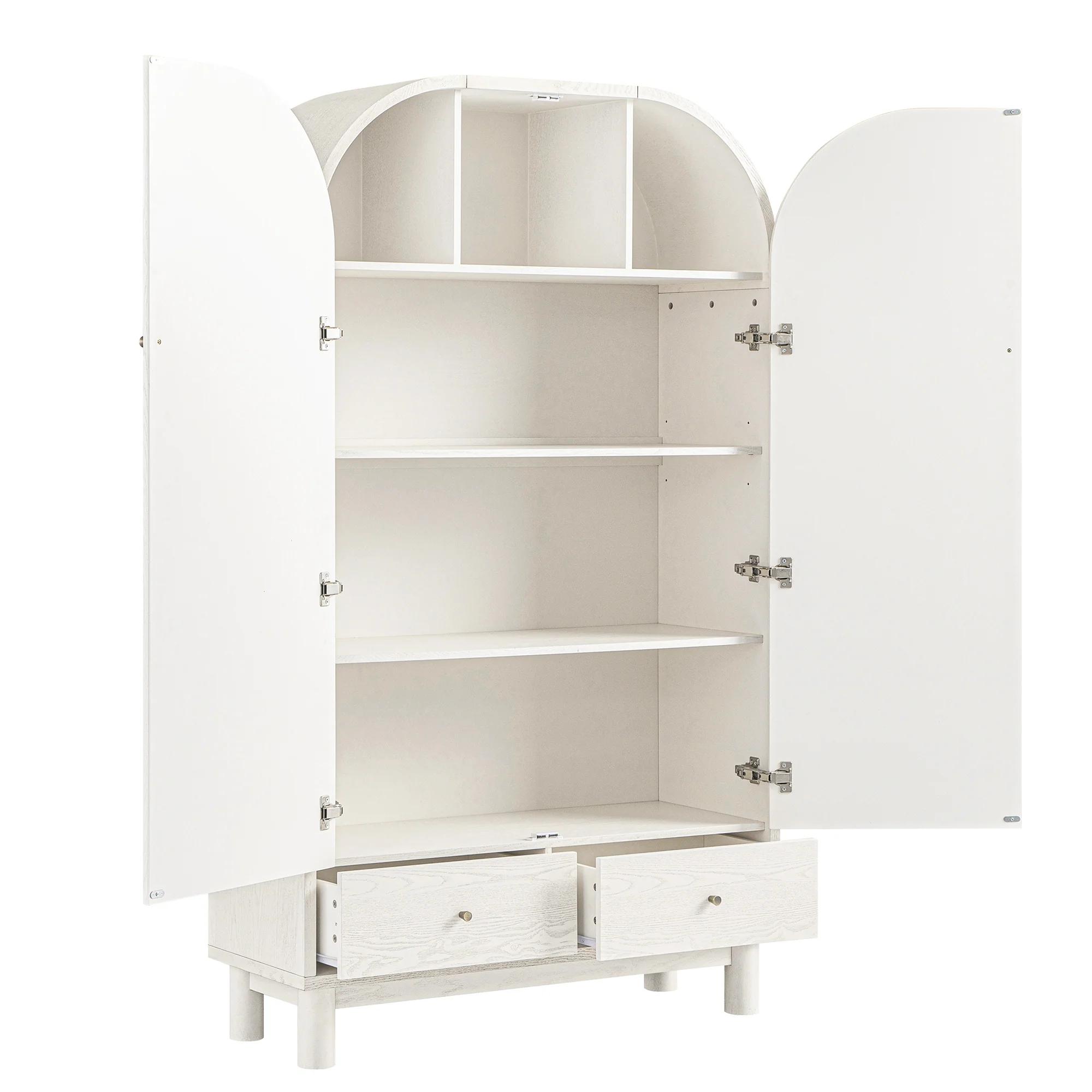 Maude Large Storage Cabinet, Washed White Ash - Image 11