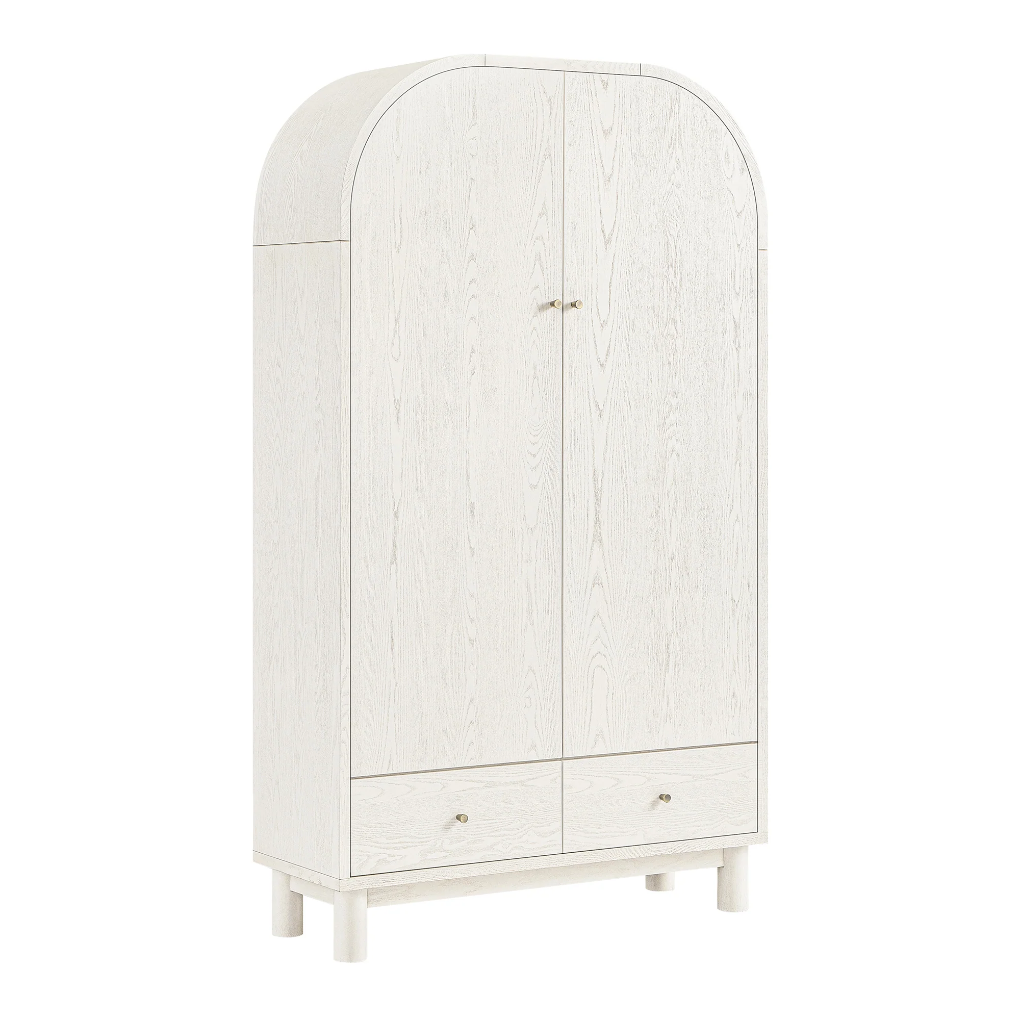 Maude Large Storage Cabinet, Washed White Ash - Image 8