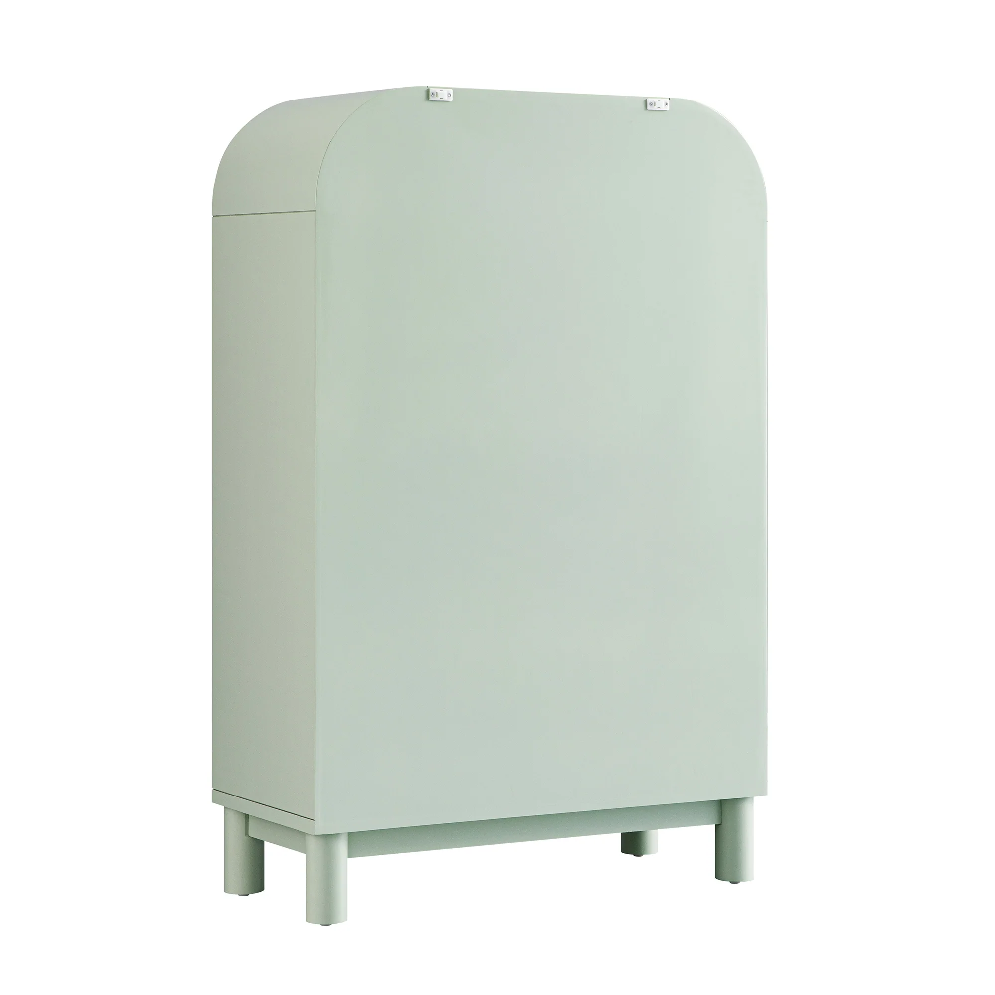 Maude Tall Chest, Muted Pistachio Ash with Raffia - Image 12