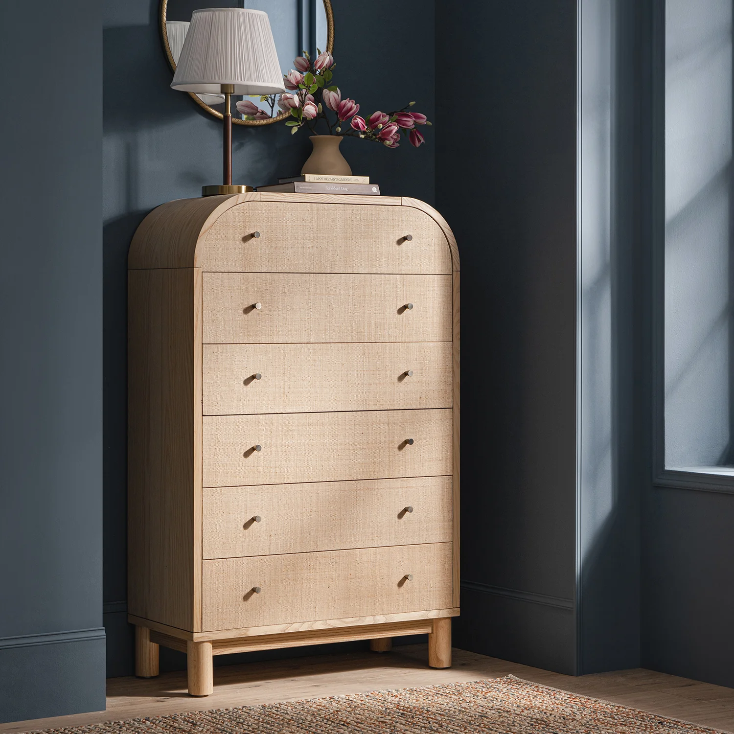 Maude Tall Chest, Natural Ash with Raffia - Image 2