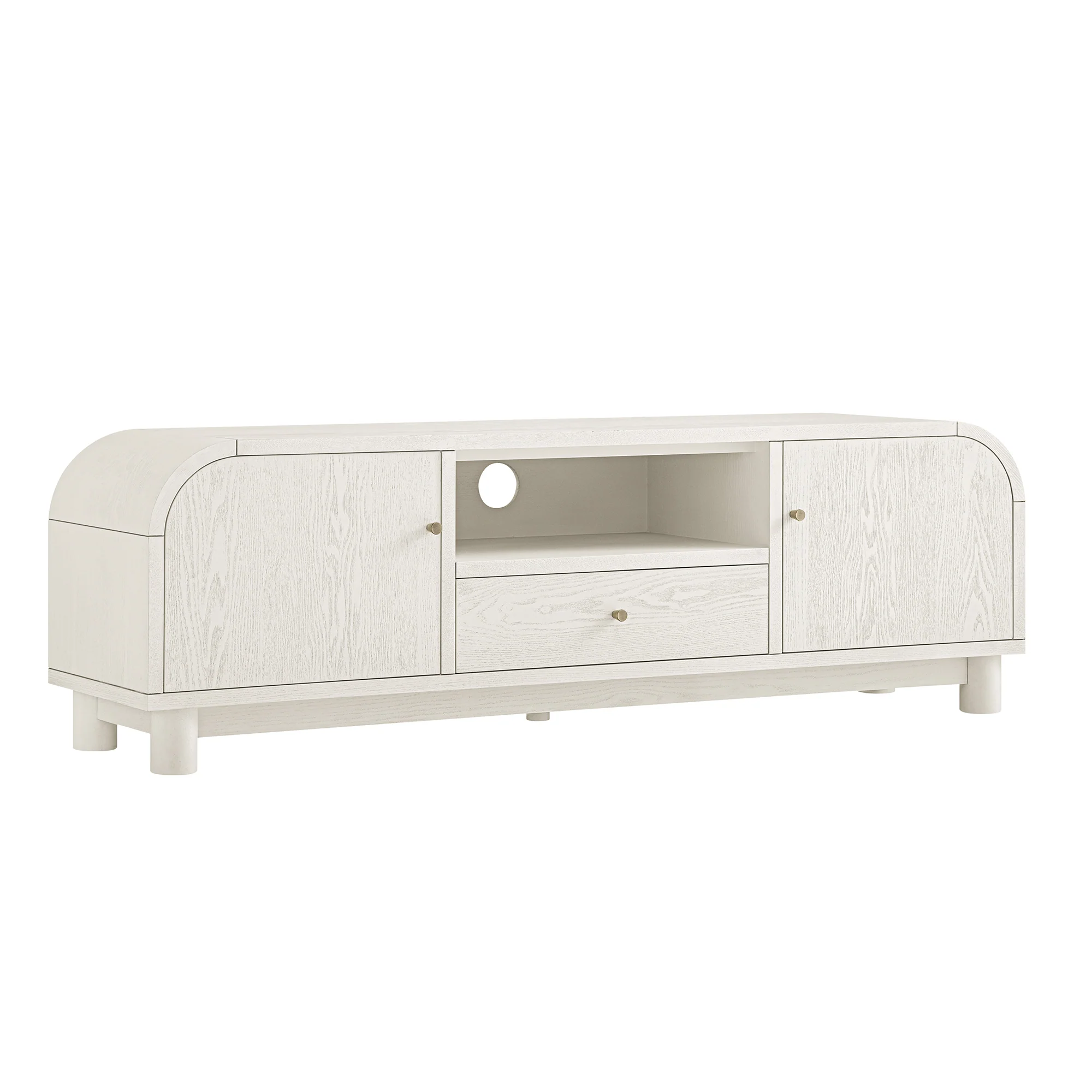Maude TV Unit, Washed White Ash - Image 6