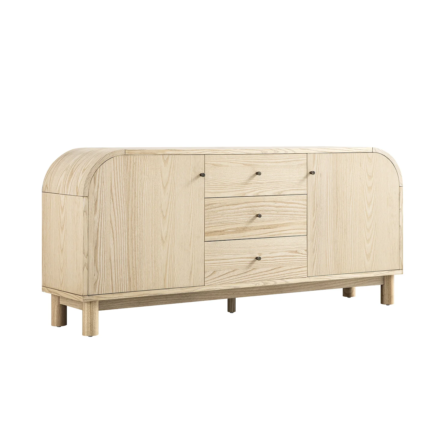 Maude Wide 3-Drawer Sideboard, Natural Ash - Image 2