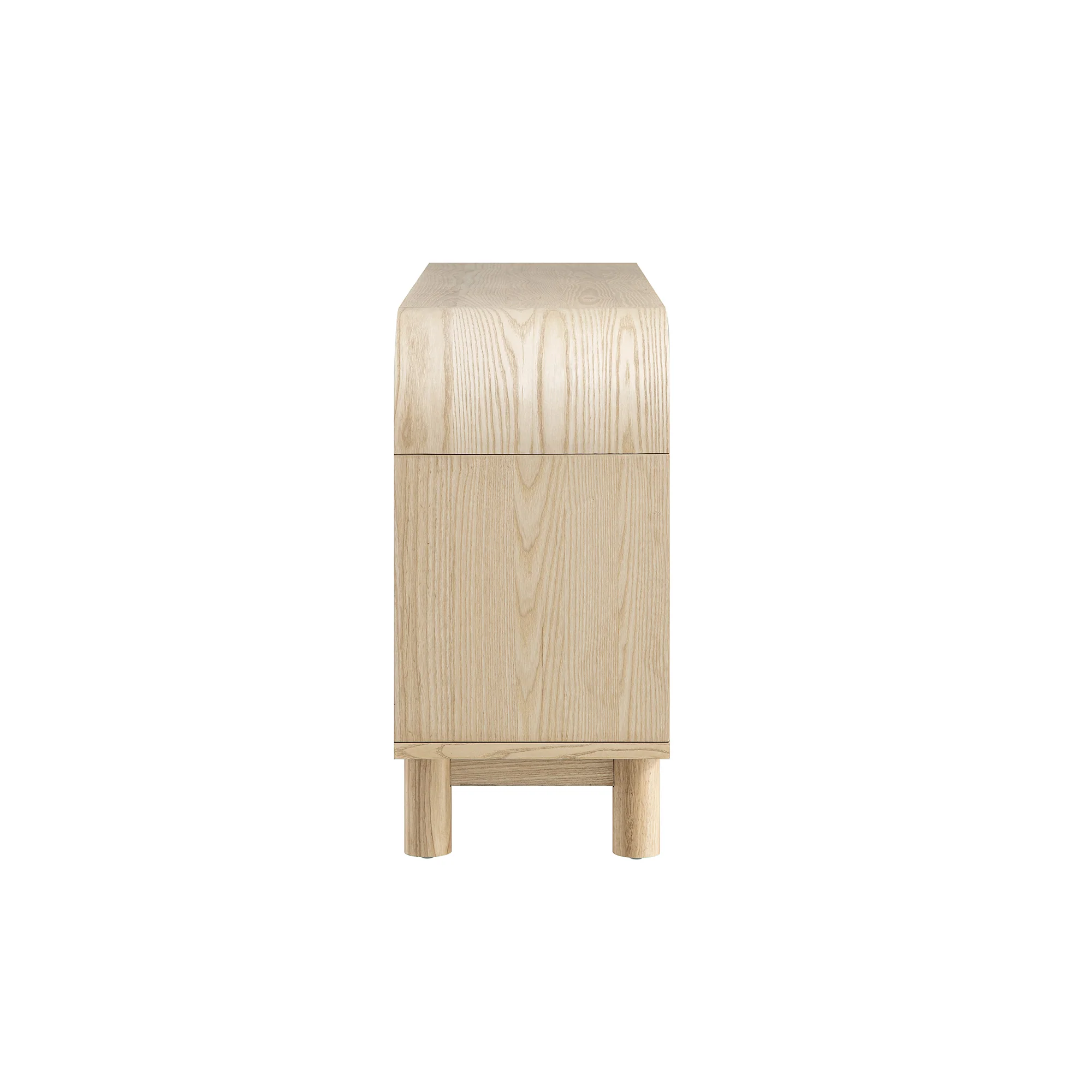 Maude Wide 3-Drawer Sideboard, Natural Ash with Raffia - Image 12