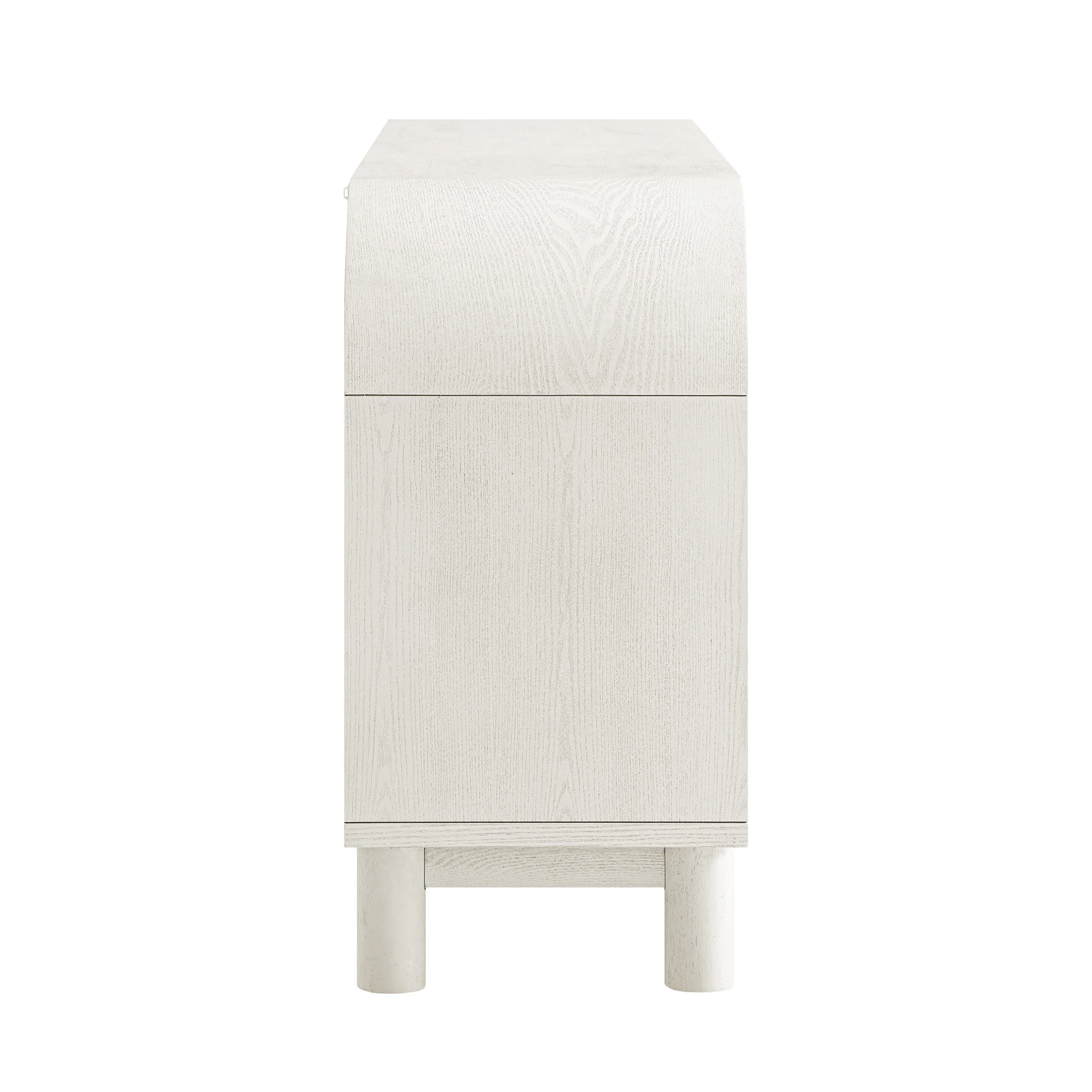 Maude Wide 3-Drawer Sideboard, Washed White Ash with Raffia - Image 15