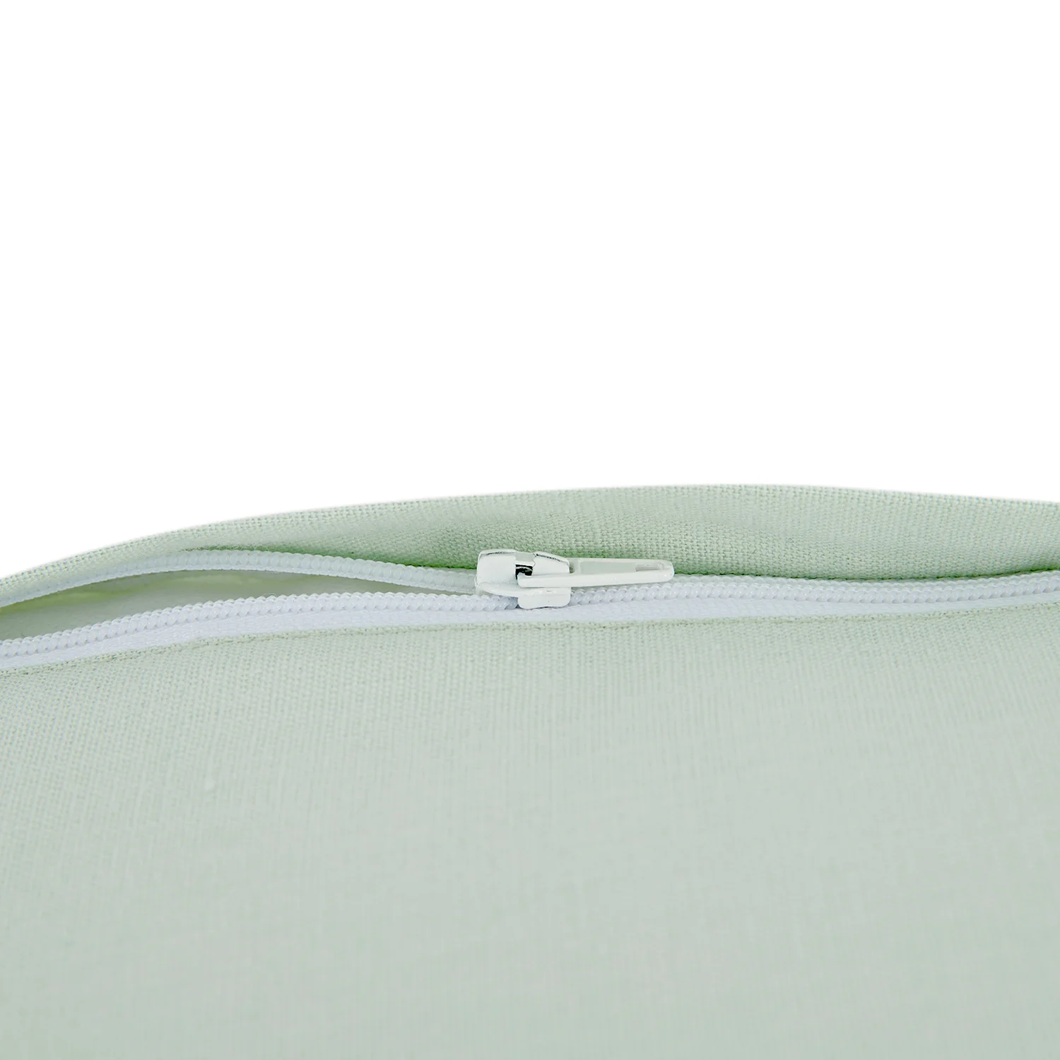 Meadow Seafoam Green Sprig Embroidered Linen Blend Cushion - Image 4
