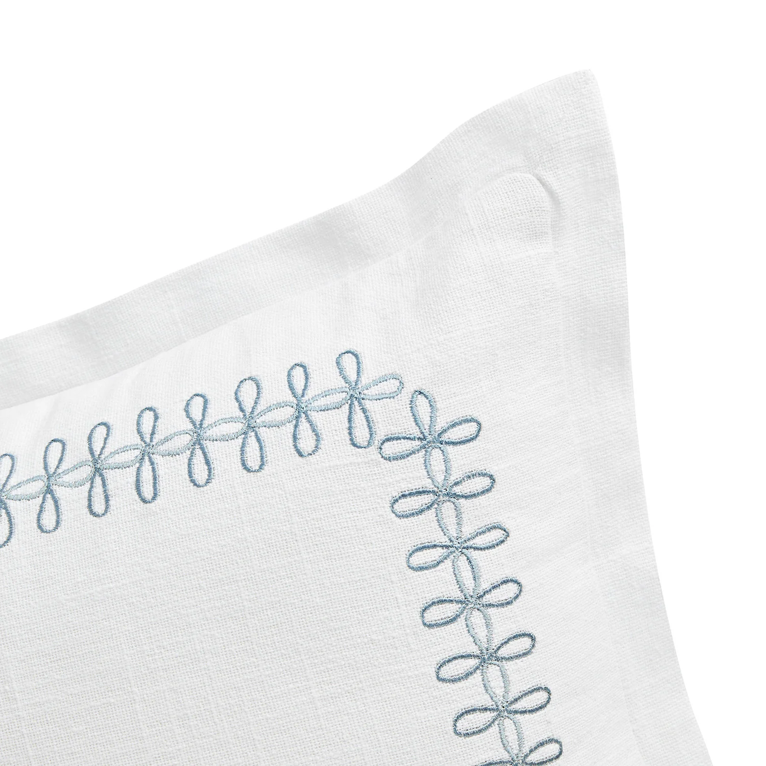 Milano Air Force Blue Knot Embroidered Cotton Cushion - Image 2