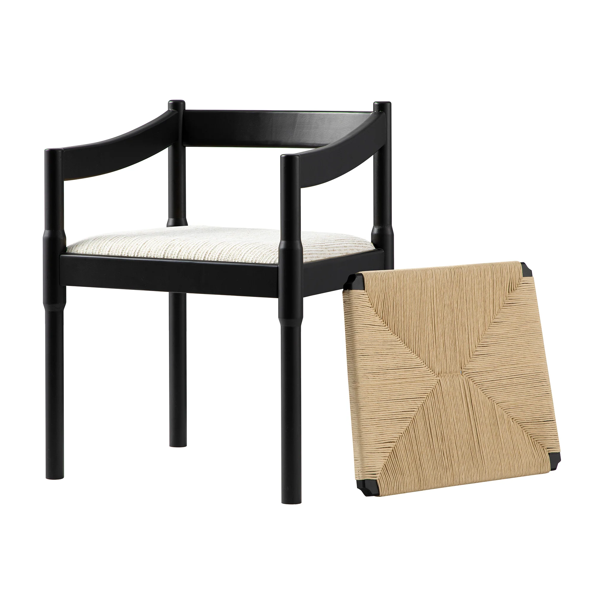 Minley 2-in-1 Carver Chair, Black Matte - Image 14