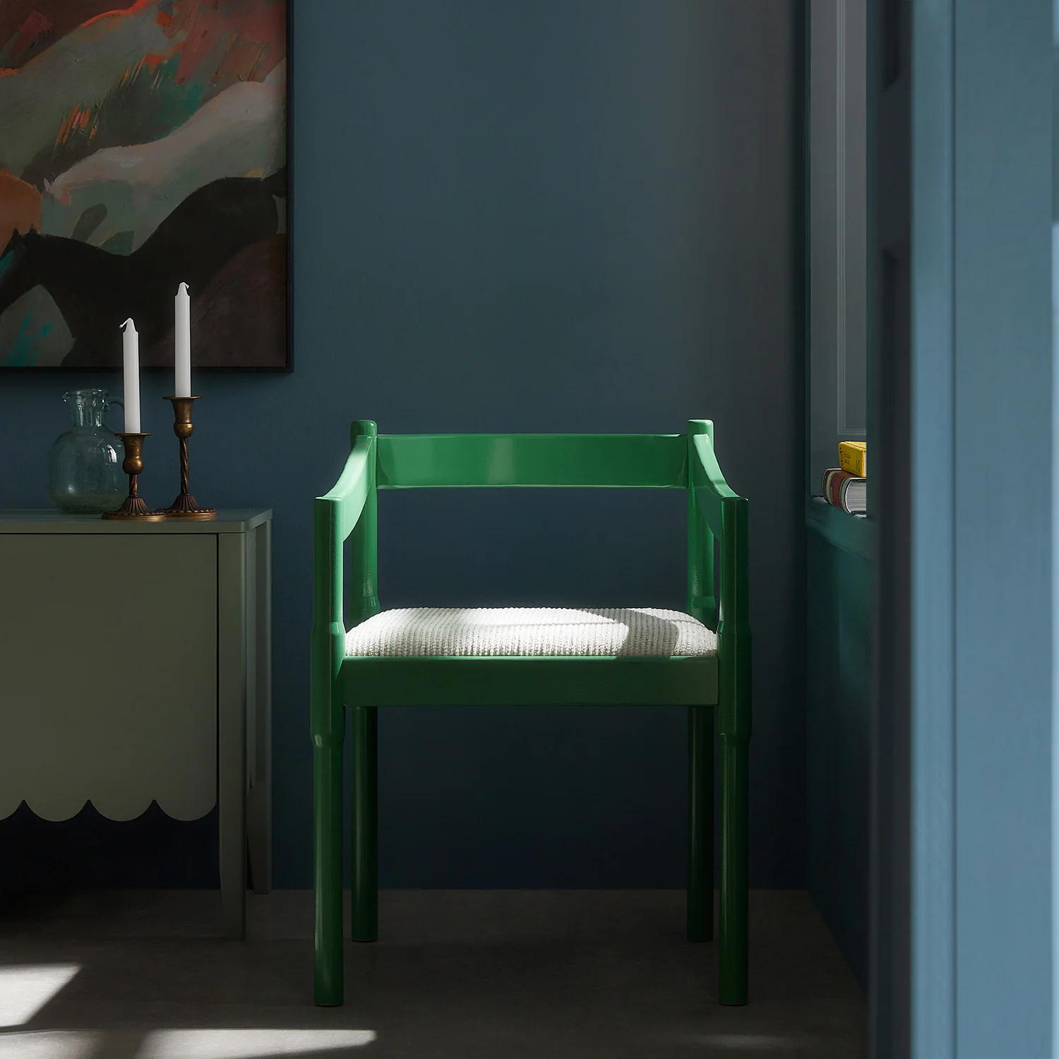 Minley 2-in-1 Carver Chair, Palm Green High Gloss - Image 2