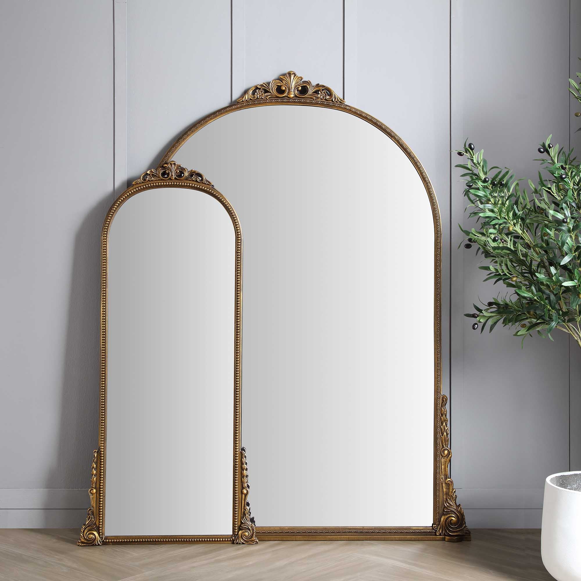 Mirabel Full Length Mirror 150 x 70 cm, Antique Gold Effect - Image 3