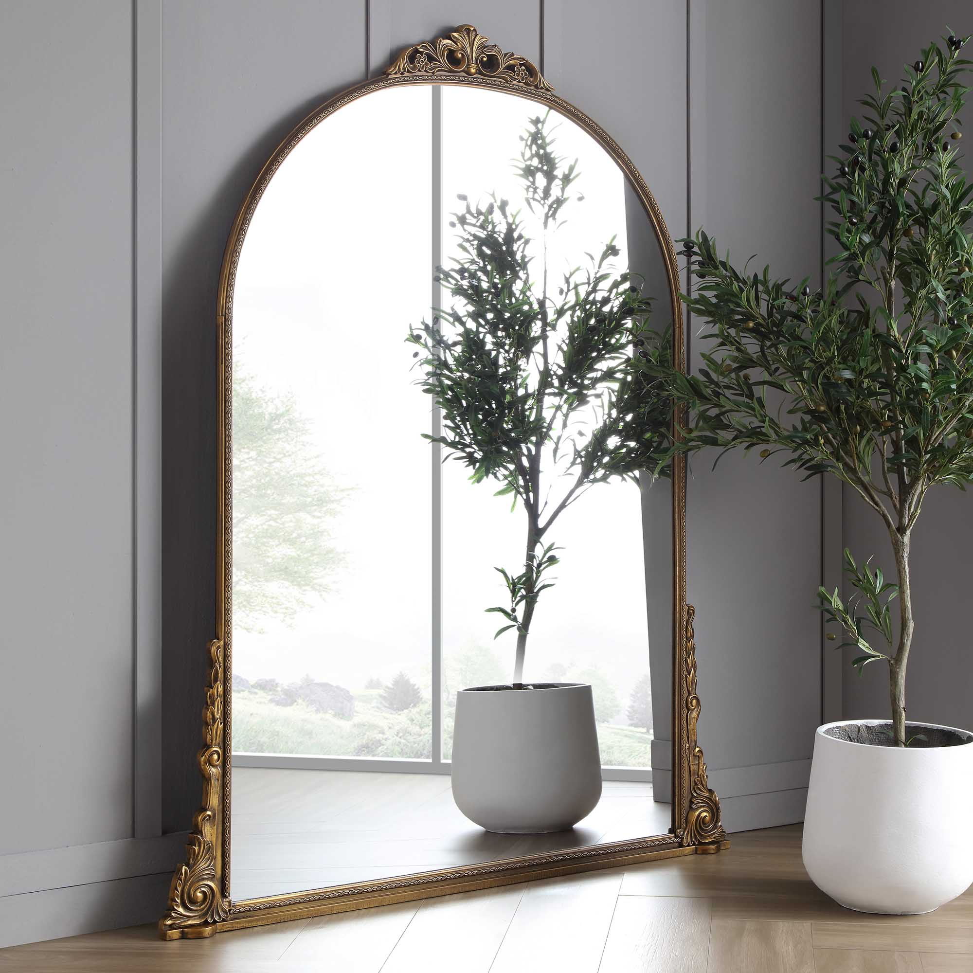 Mirabel Full Length Mirror 186 x 144 cm, Antique Gold Effect - Image 2