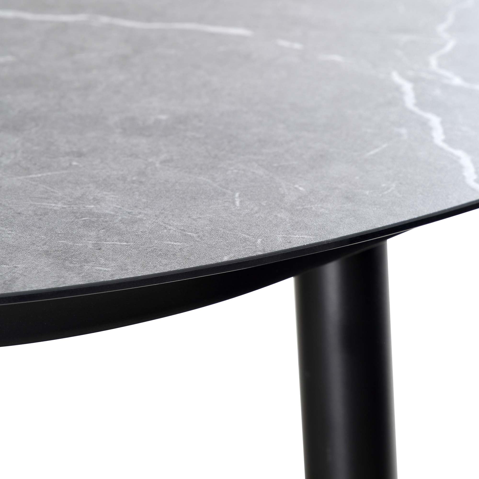 Montebello 6-Seater Outdoor Black Rope and Aluminium Oval Dining Set with Grey Ceramic Dining Table - Image 11
