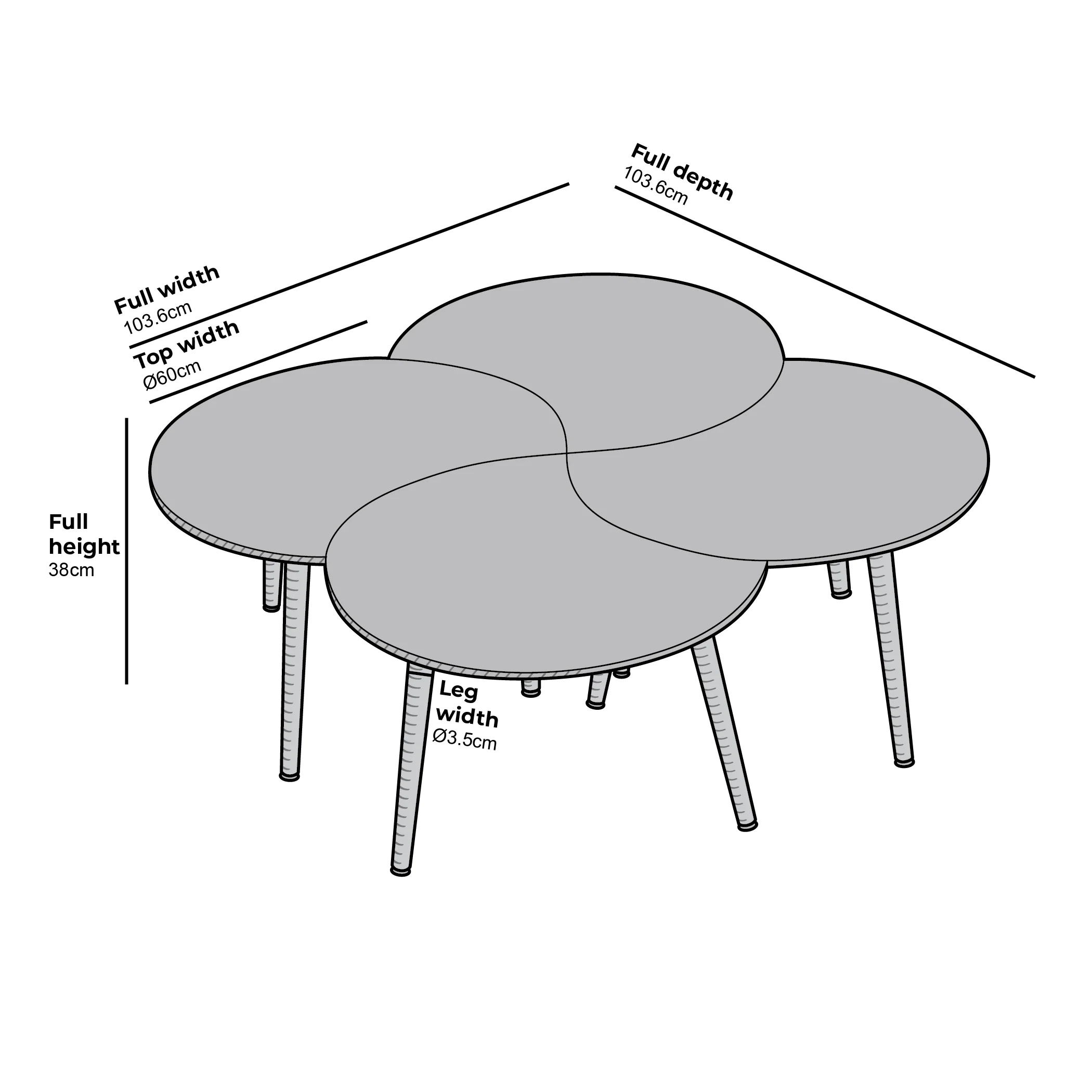 Monza 4-in-1 Walnut Effect Coffee Table - Image 8