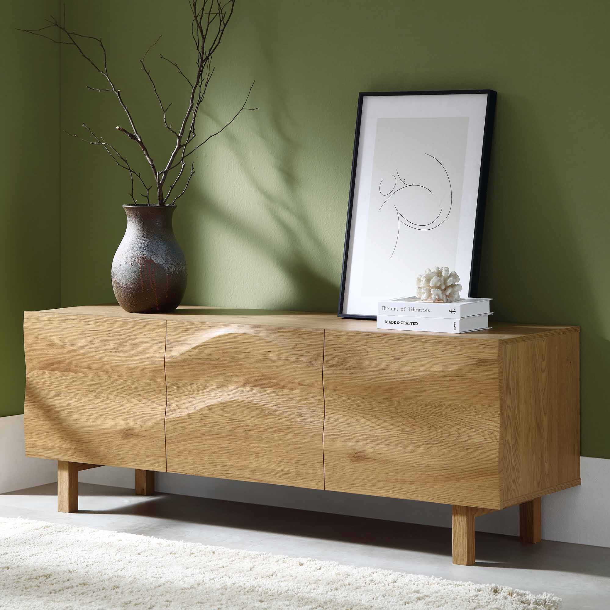 Moriko 3 Door TV Unit, 150 cm - Image 2