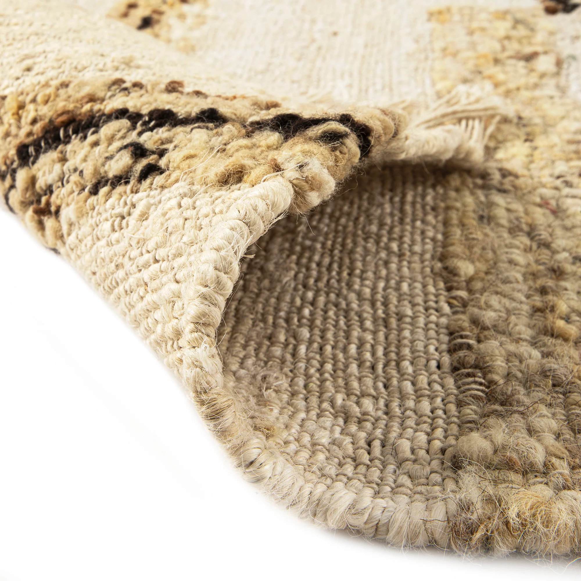 Noa Linear Cream Handwoven Wool Rug - Image 7