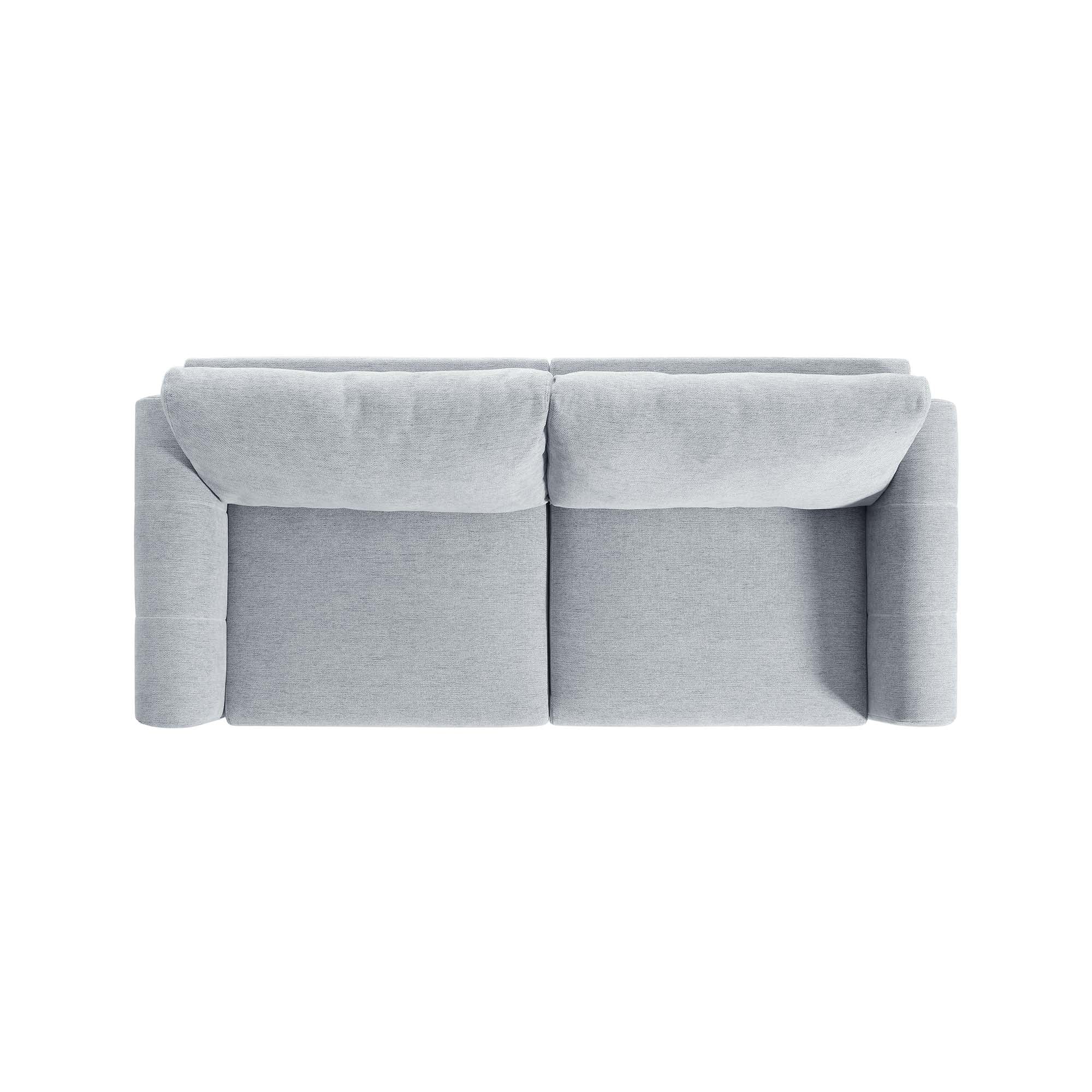 Noak 3-Seater Grey Woven Fabric Sofa with Chrome Legs - Image 10