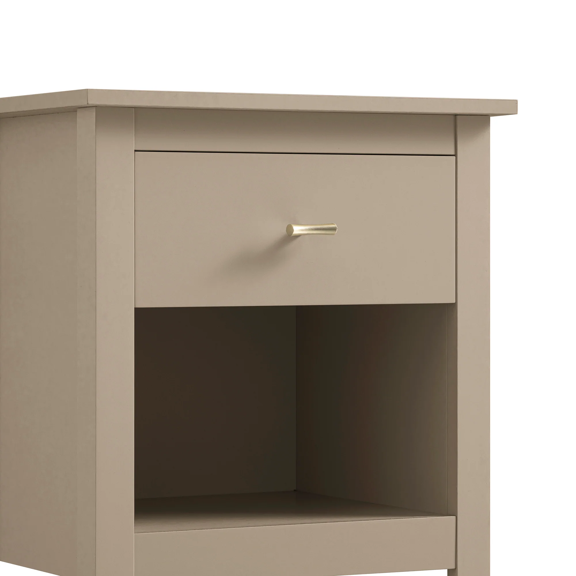 Oakham 1-Drawer Bedside Table, Deep Greige - Image 11