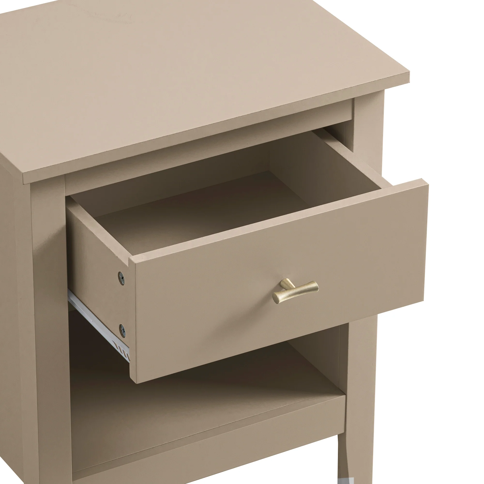 Oakham 1-Drawer Bedside Table, Deep Greige - Image 12