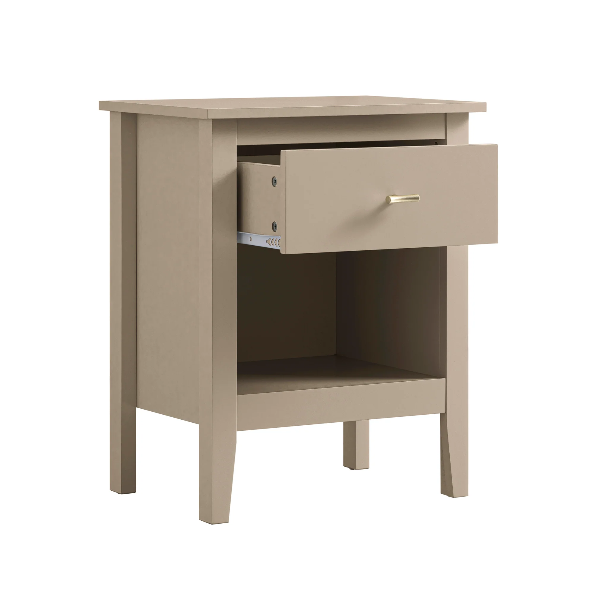Oakham 1-Drawer Bedside Table, Deep Greige - Image 8