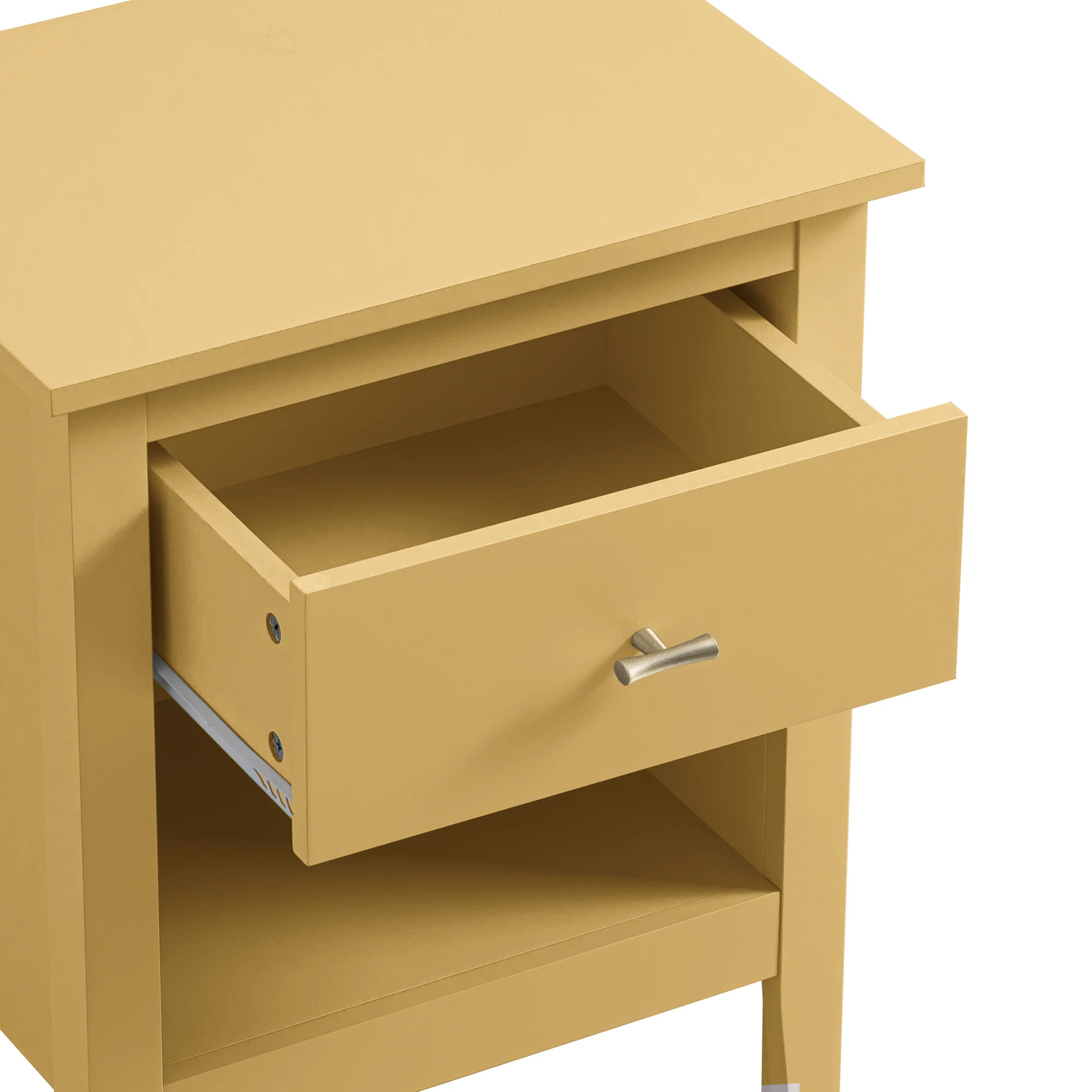 Oakham 1-Drawer Bedside Table, Rattan Yellow - Image 13
